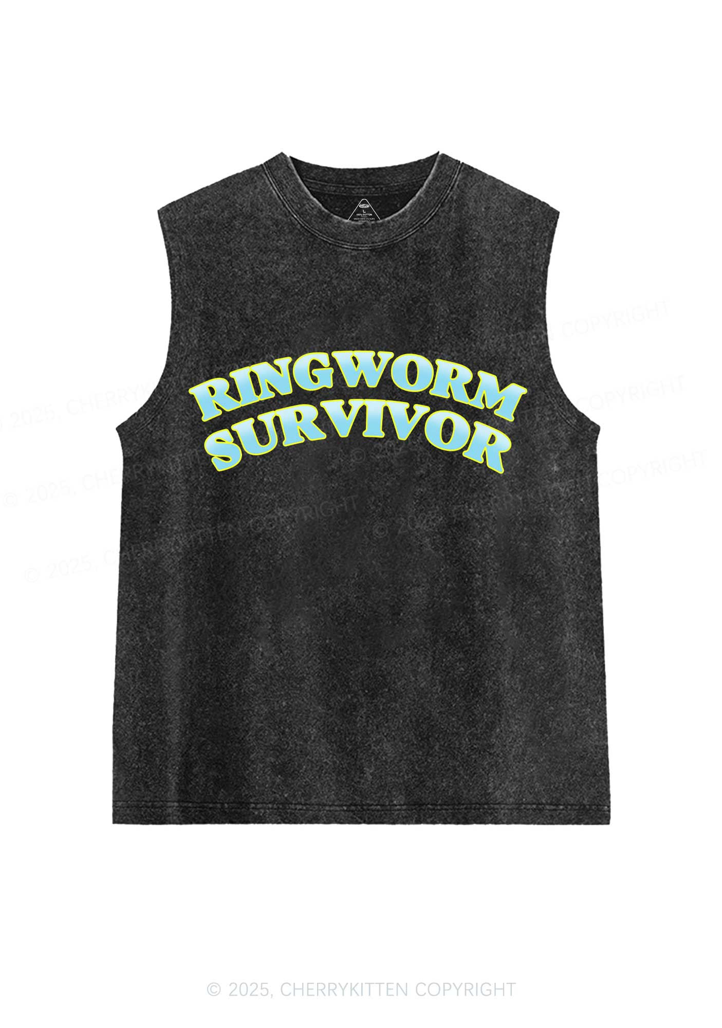 Ringworm Survivor Y2K Washed Muscle Tank Cherrykitten