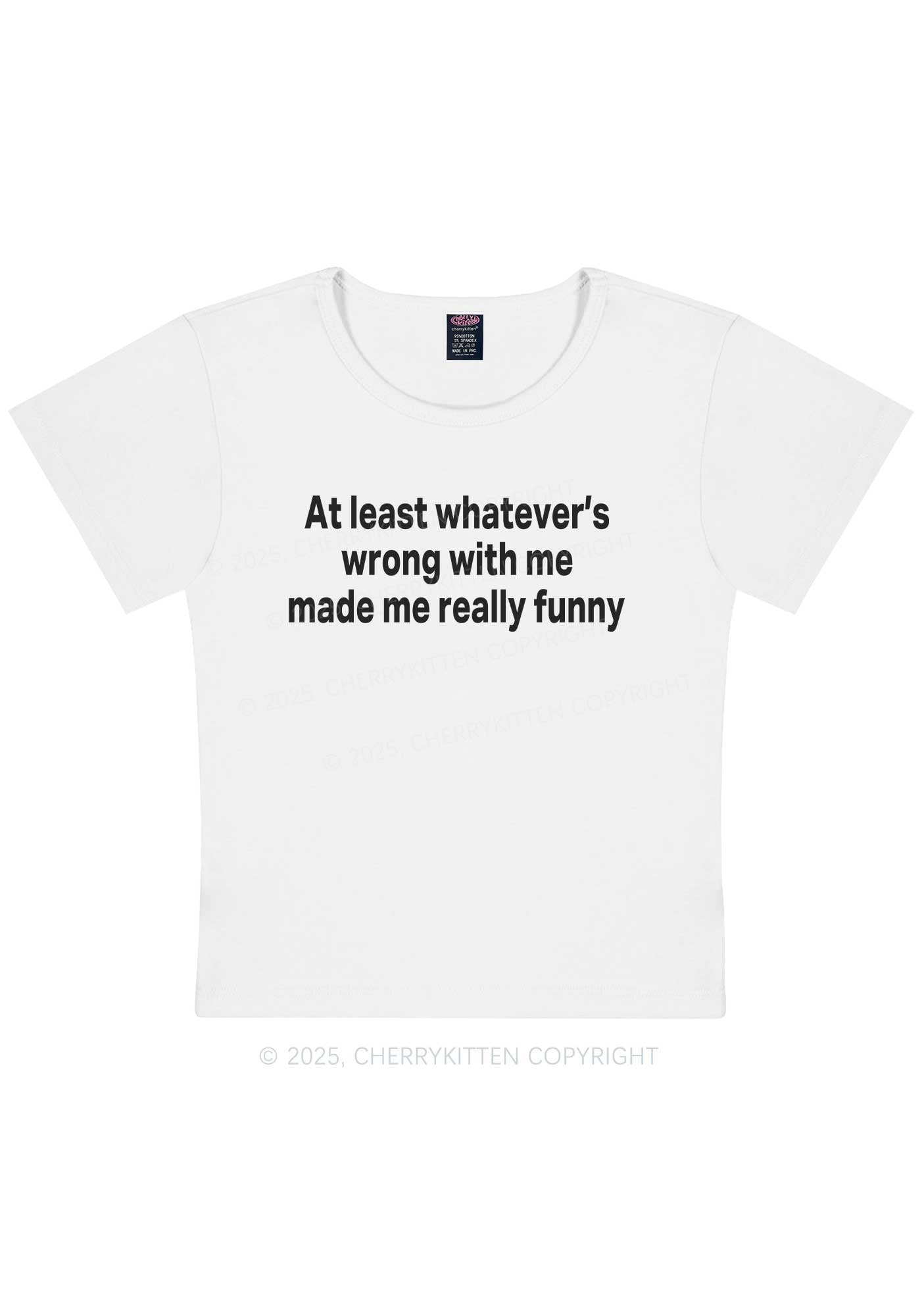 Made Me Really Funny Y2K Baby Tee Cherrykitten