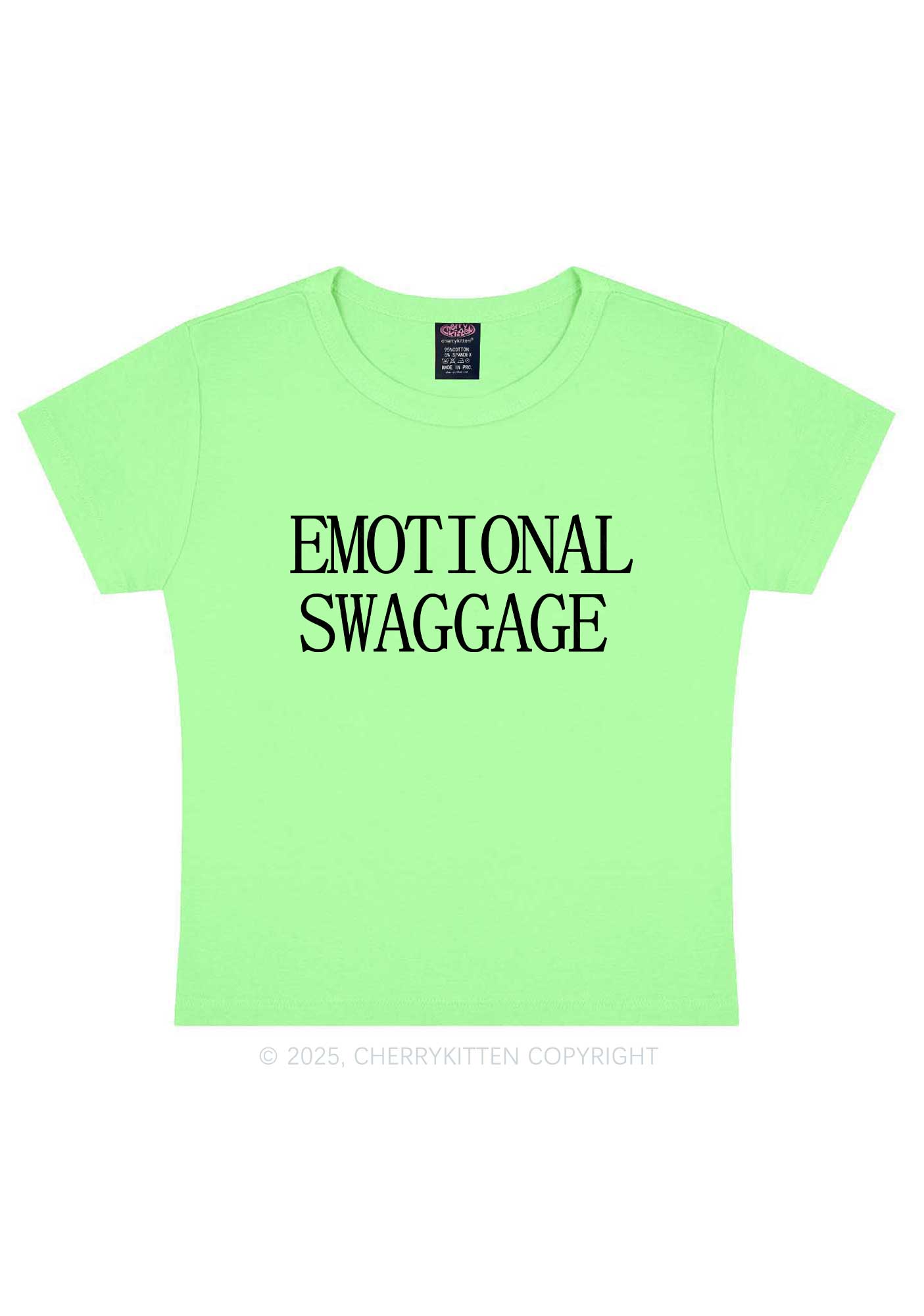 Emotional Swaggage Y2K Baby Tee Cherrykitten