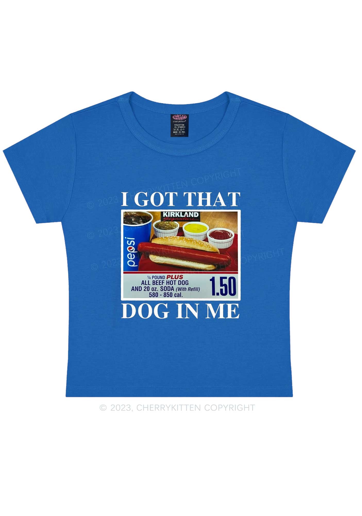 I Got That Hot Dog In Me Y2K Baby Tee Cherrykitten