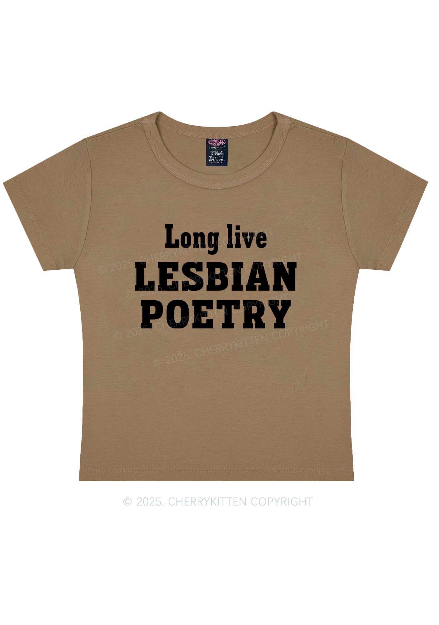 Lesbian Poetry Pride Y2K Baby Tee Cherrykitten