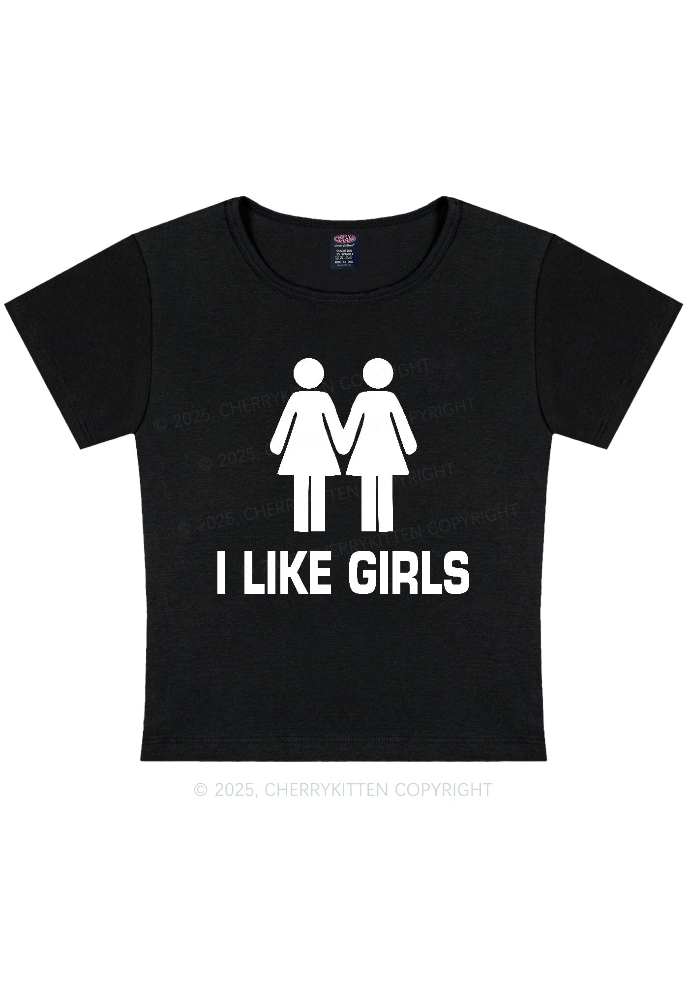 I Like Girls Pride Y2K Baby Tee Cherrykitten