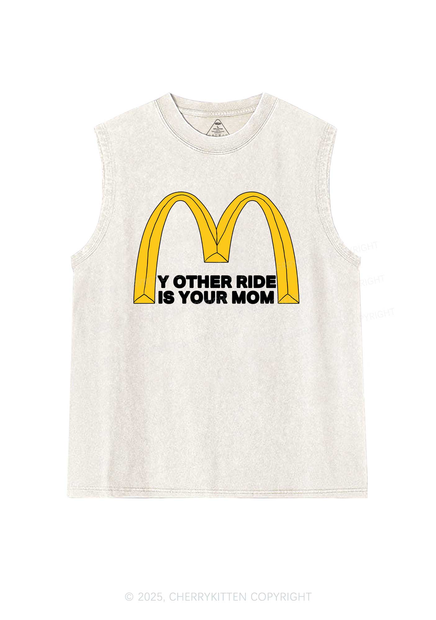 Ride Your Mom Y2K Washed Muscle Tank Cherrykitten