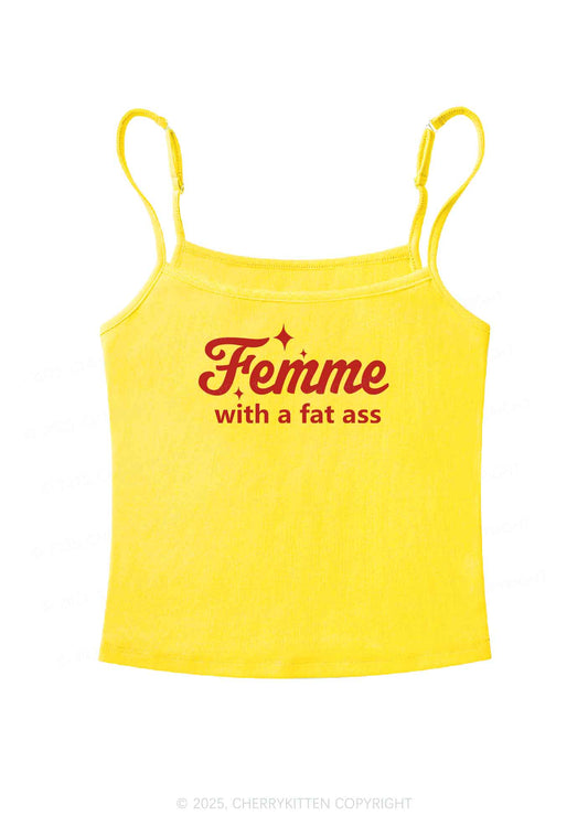 Femme With Fat Axx Pride Y2K Spaghetti Strap Cami Cherrykitten