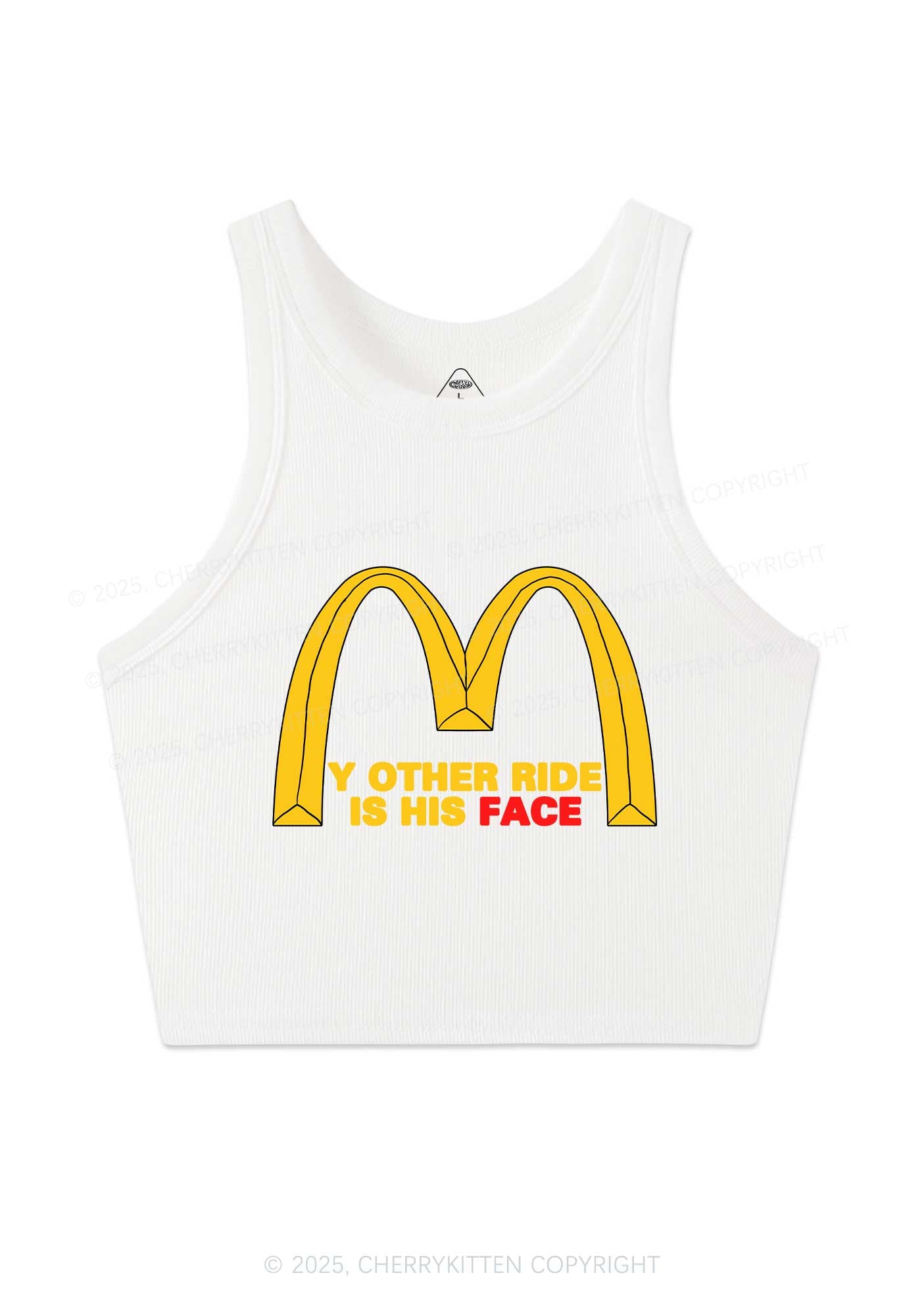 Ride His Face Y2K Crop Tank Top Cherrykitten