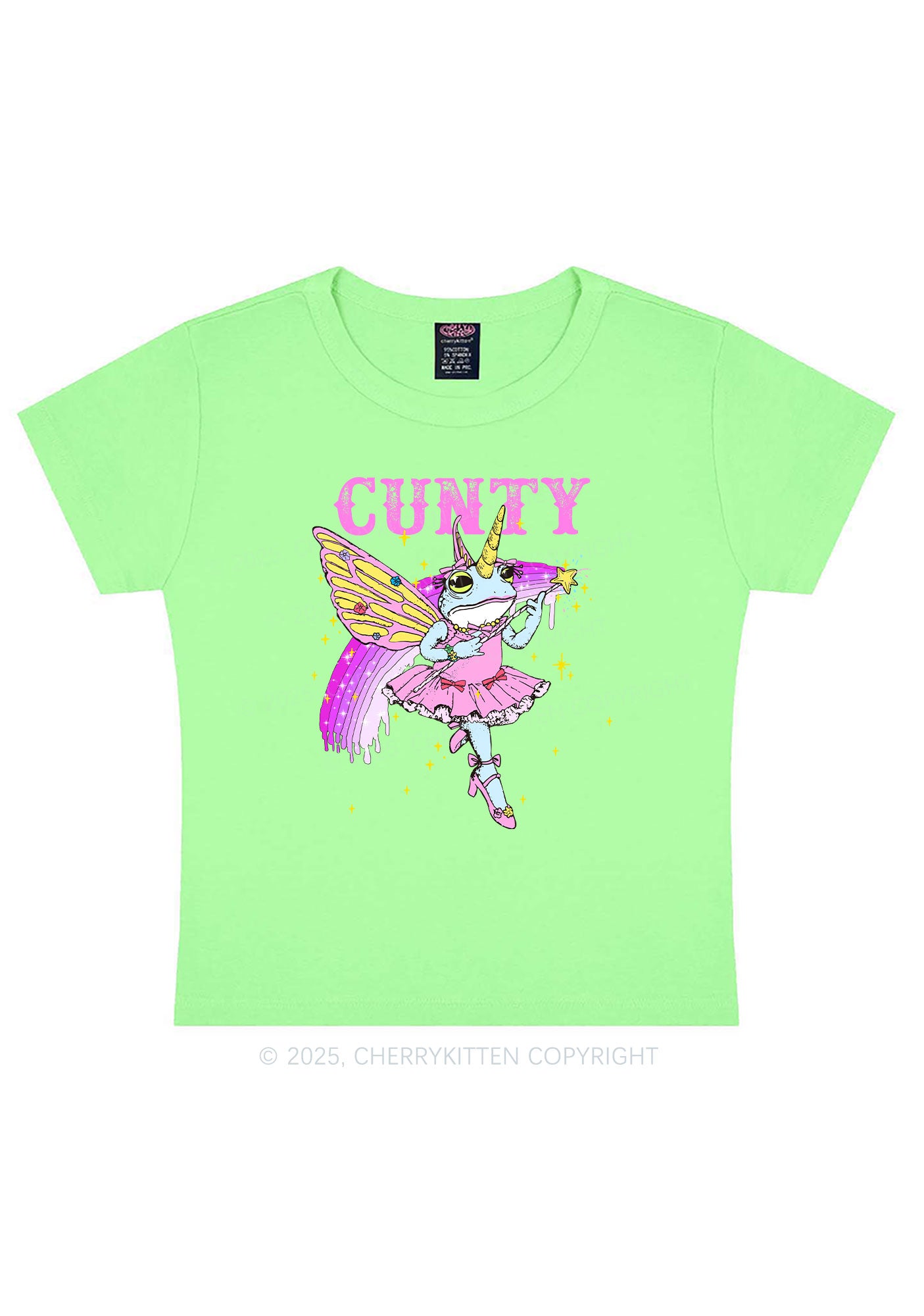 Cxxty Fairy Frog Y2K Baby Tee Cherrykitten