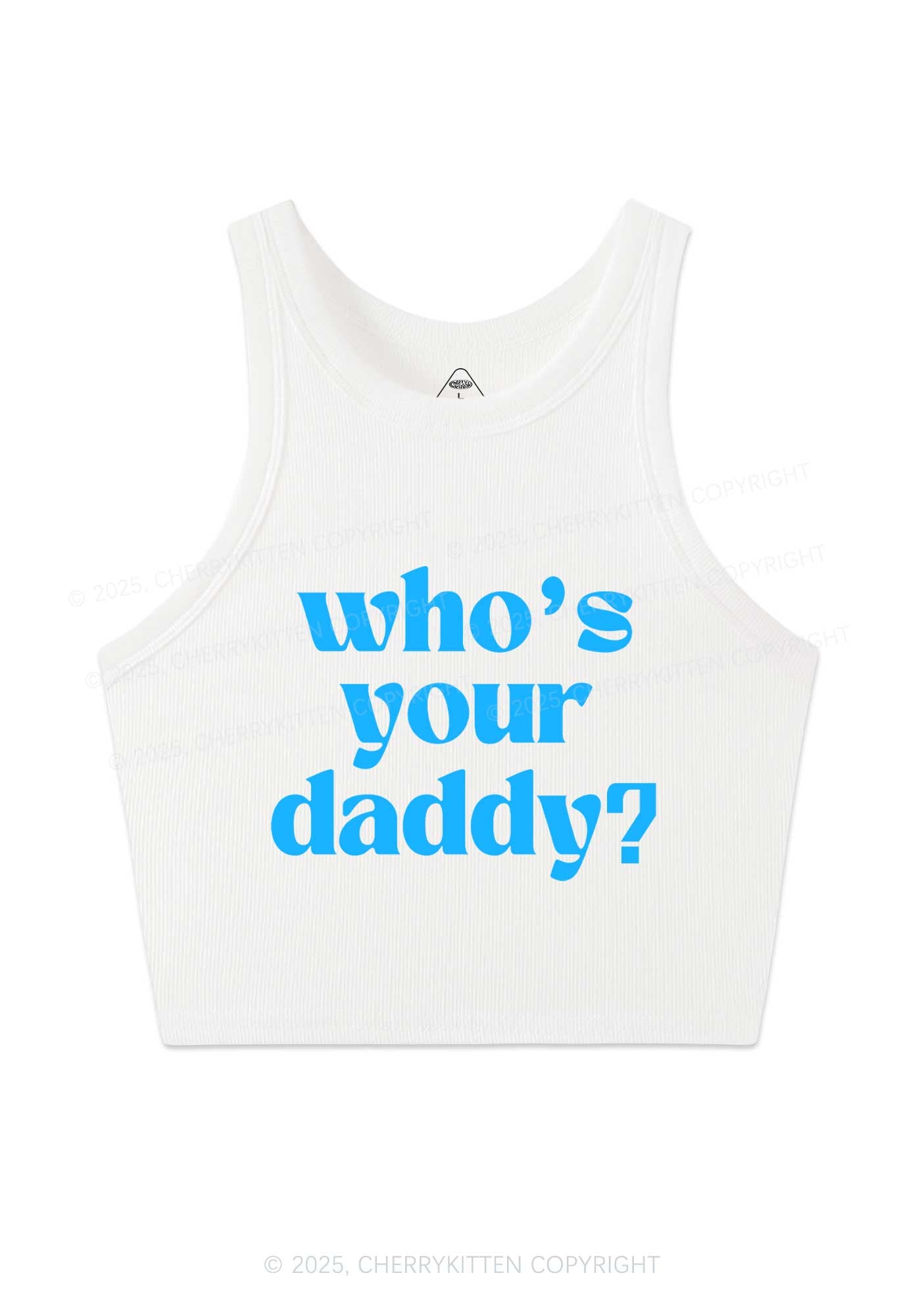 Whos Your Daddy Y2K Crop Tank Top Cherrykitten