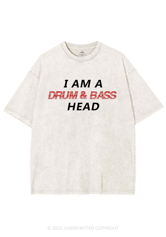 Drum Bass Head Y2K Shirts Washed Tee Cherrykitten