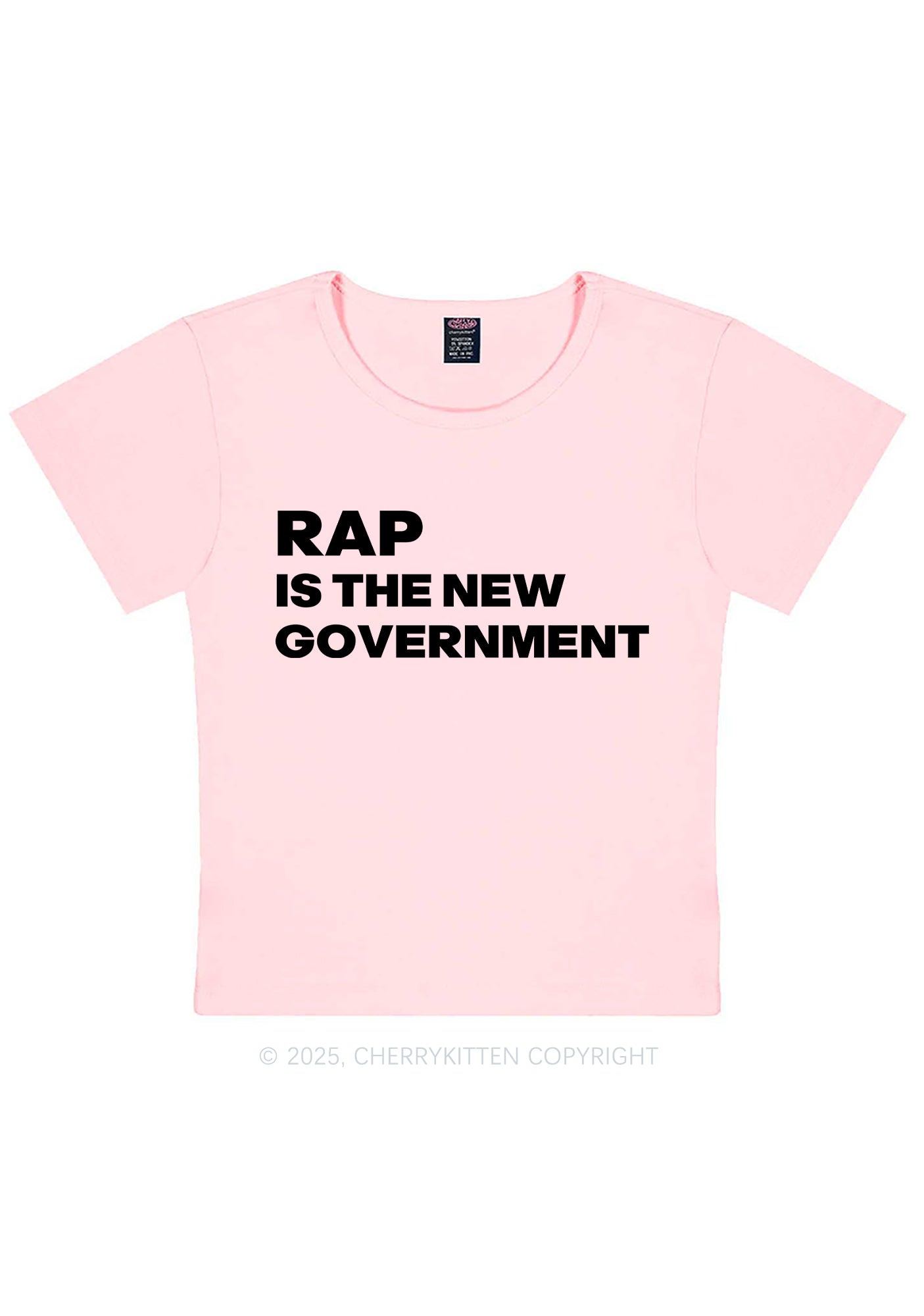 Rap Government Y2K Baby Tee Cherrykitten