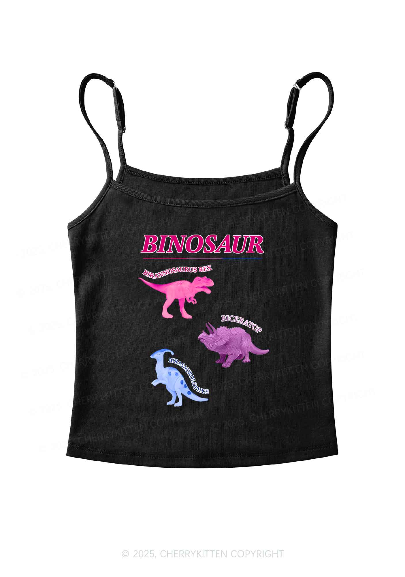 Binosaur Pride Y2K Spaghetti Strap Cami Cherrykitten
