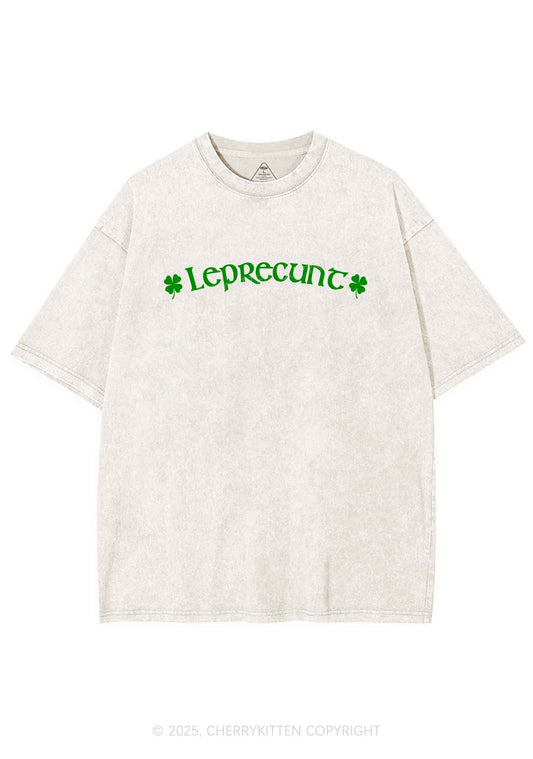 Leprecunt St Patricks Y2K Shirts Washed Tee Cherrykitten