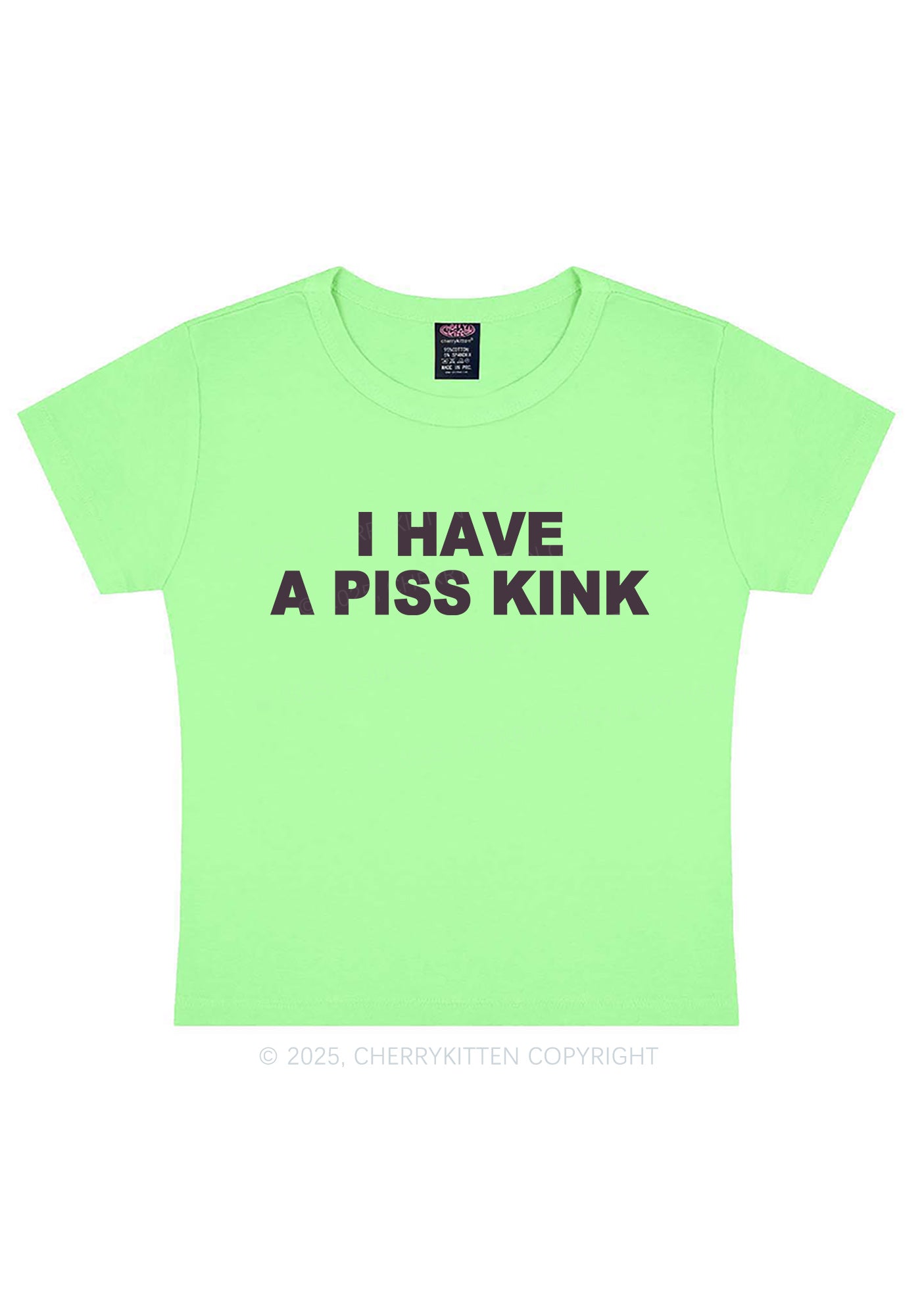 Piss Kink Y2K Baby Tee Cherrykitten