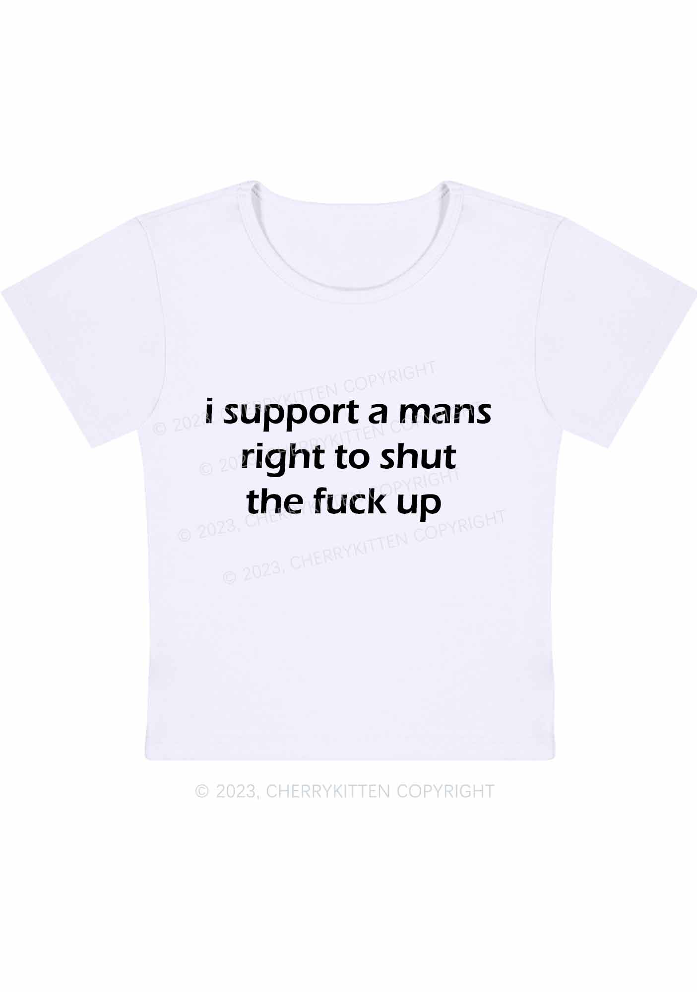 I Support A Mans Right Y2K Baby Tee Cherrykitten