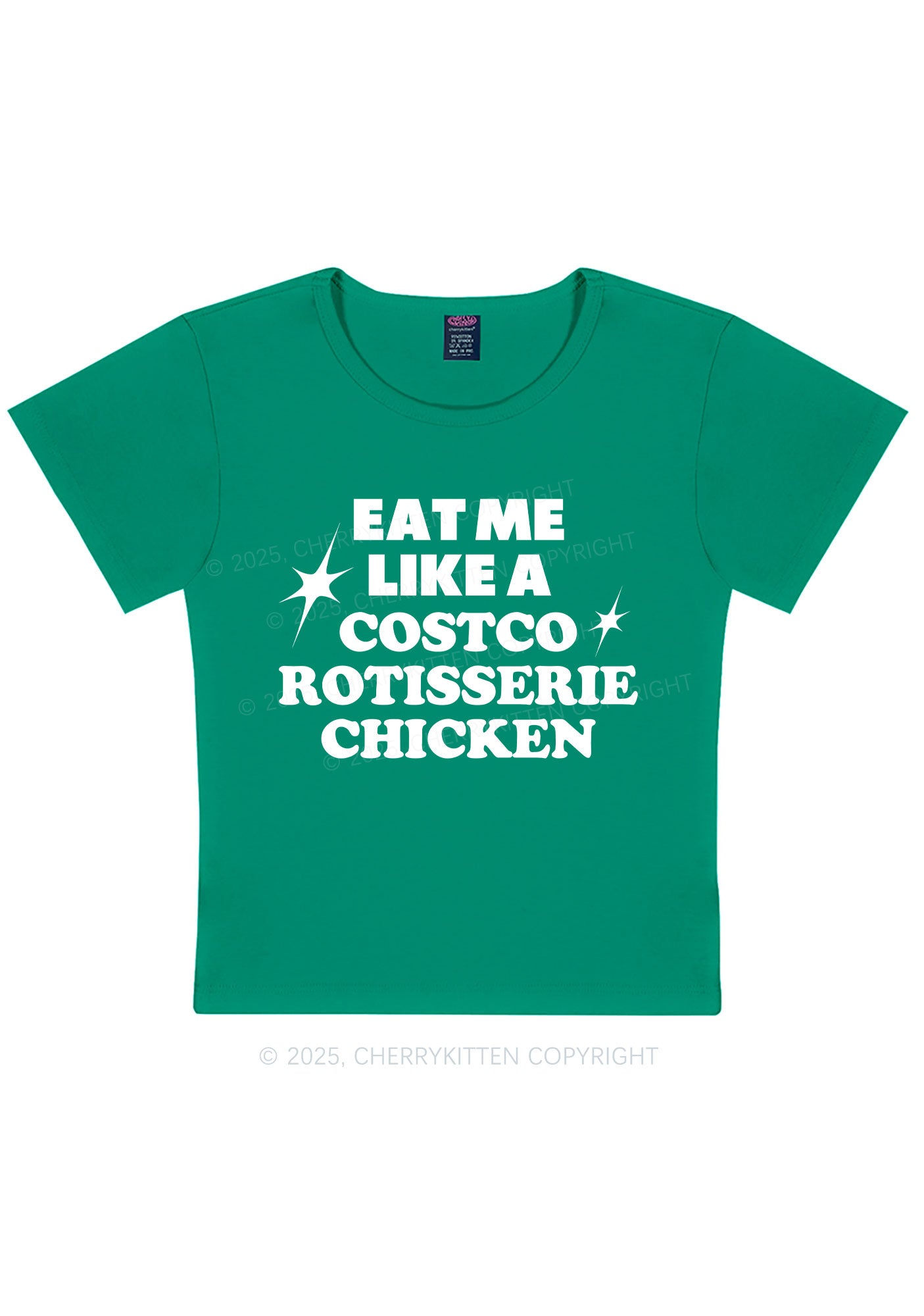 Eat Me Like Chicken Y2K Baby Tee Cherrykitten