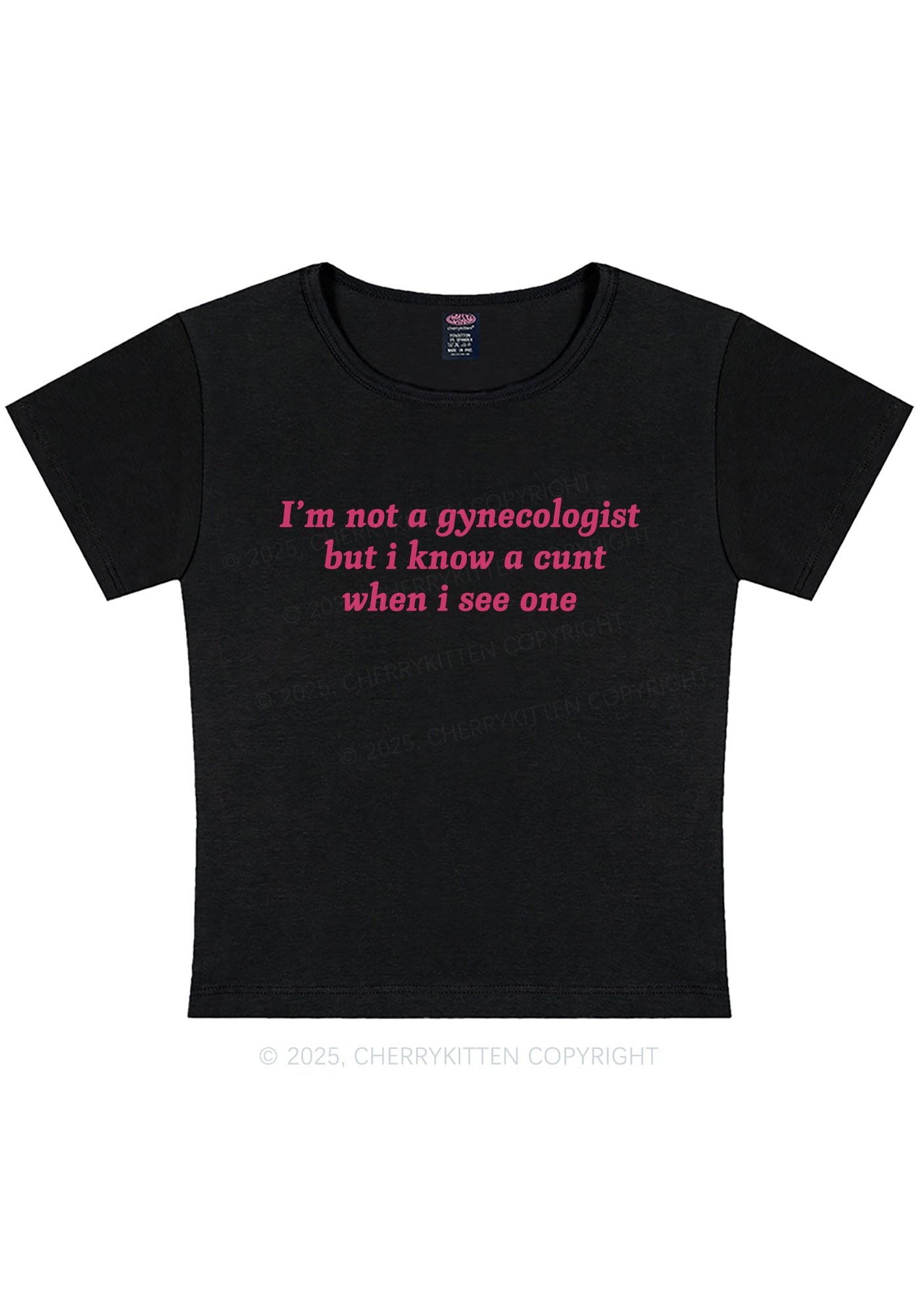 Im Not Gynecologist Y2K Baby Tee Cherrykitten