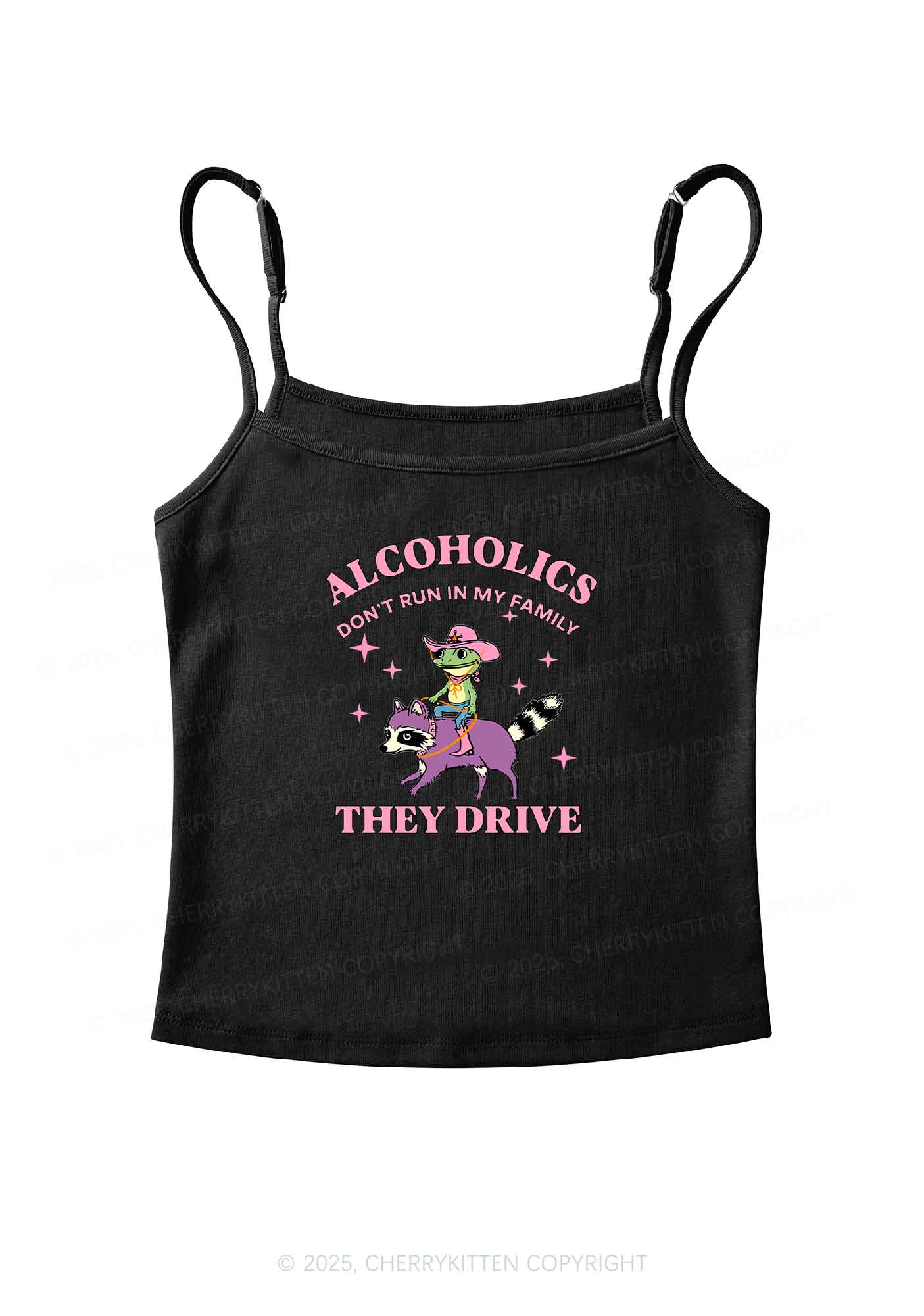 Alcoholics Drive Y2K Spaghetti Strap Cami Cherrykitten