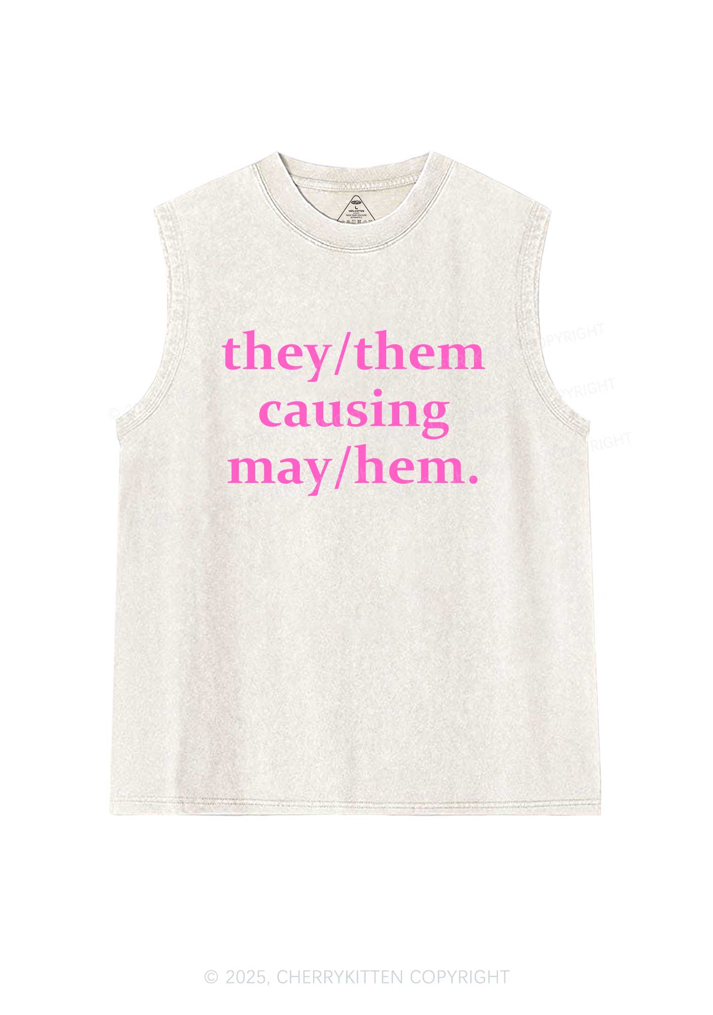 They Causing May Pride Y2K Washed Muscle Tank Cherrykitten