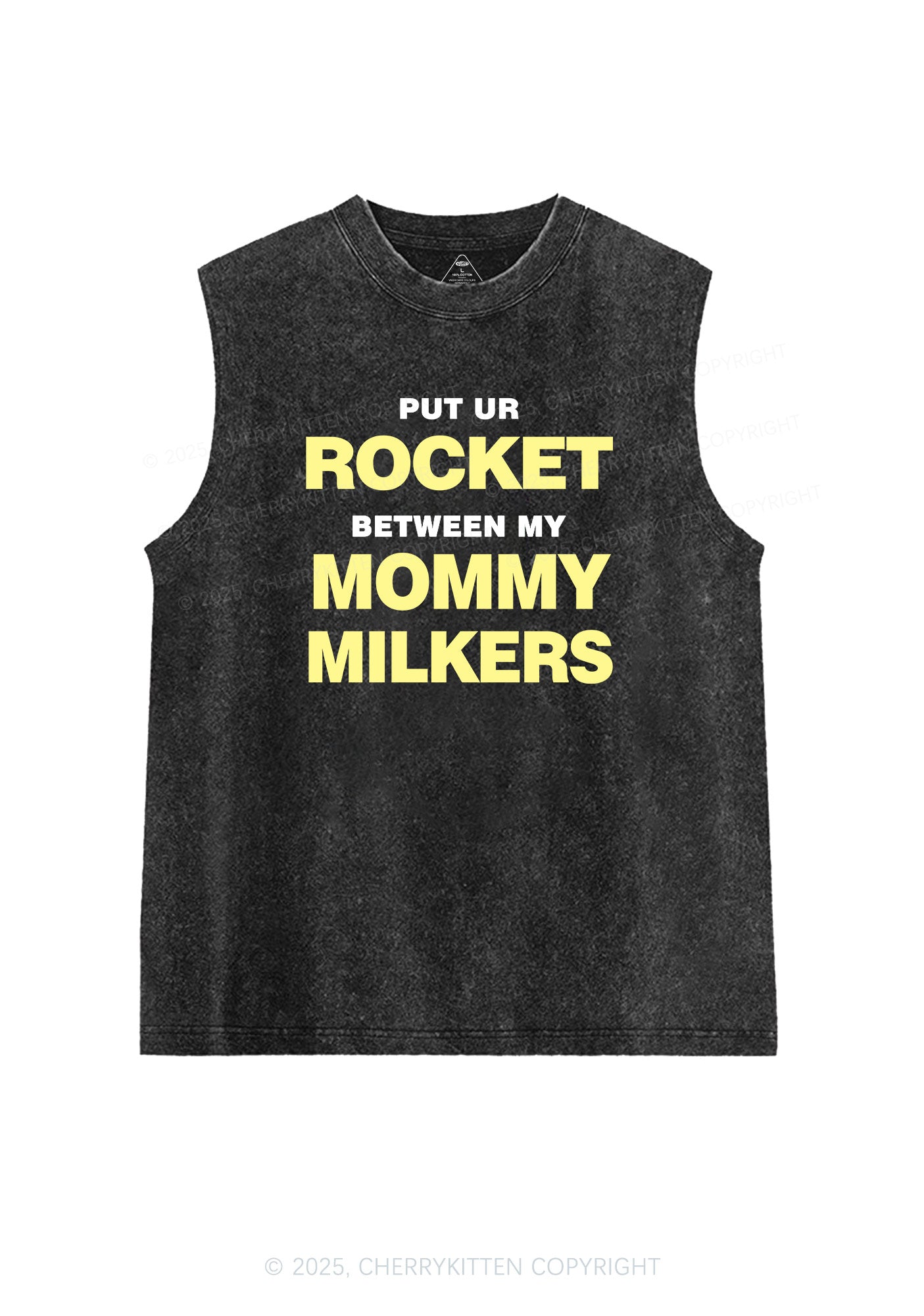 Rocket Mommy Milkers Y2K Washed Muscle Tank Cherrykitten