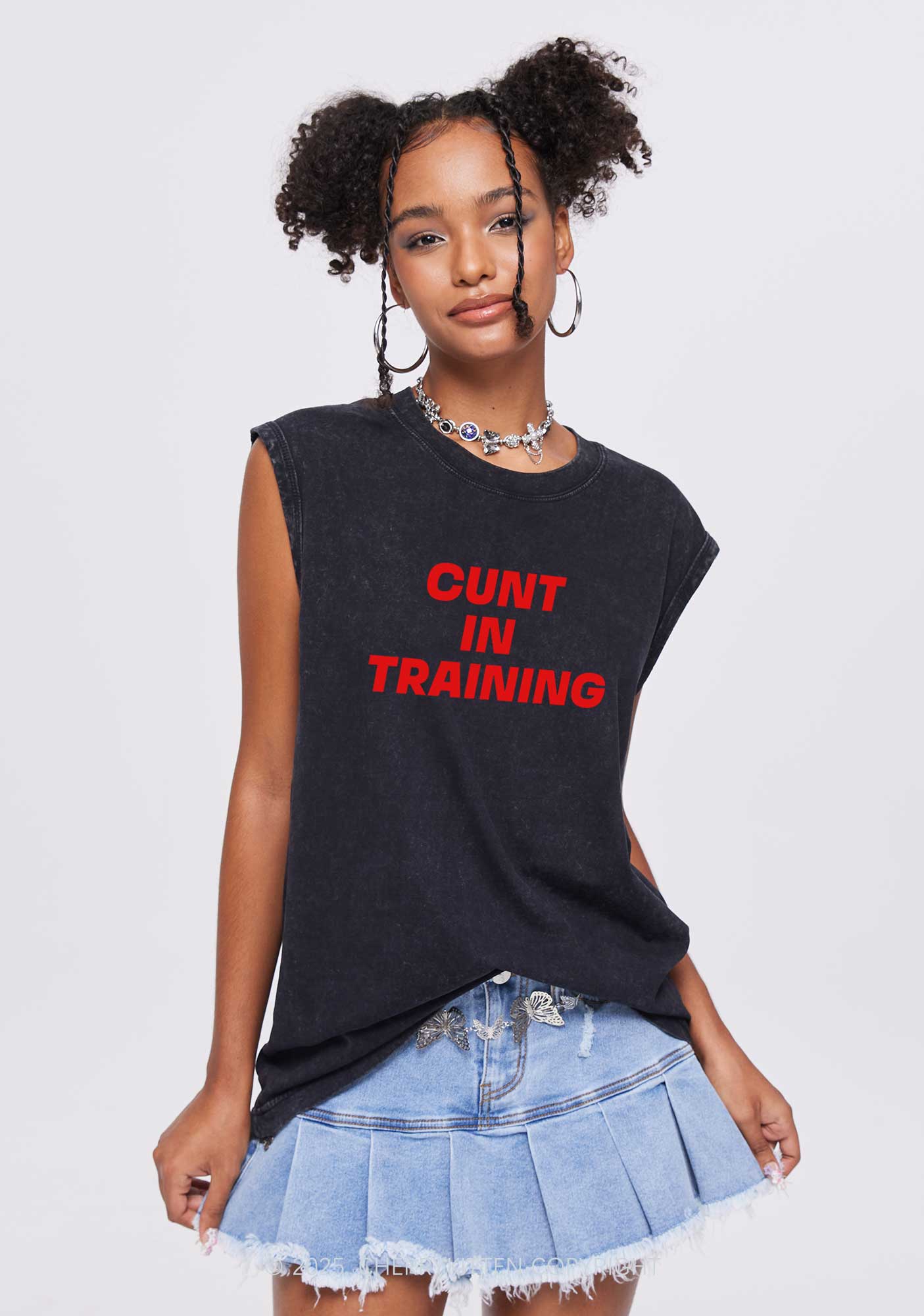 Cxxt In Training Y2K Washed Muscle Tank Cherrykitten