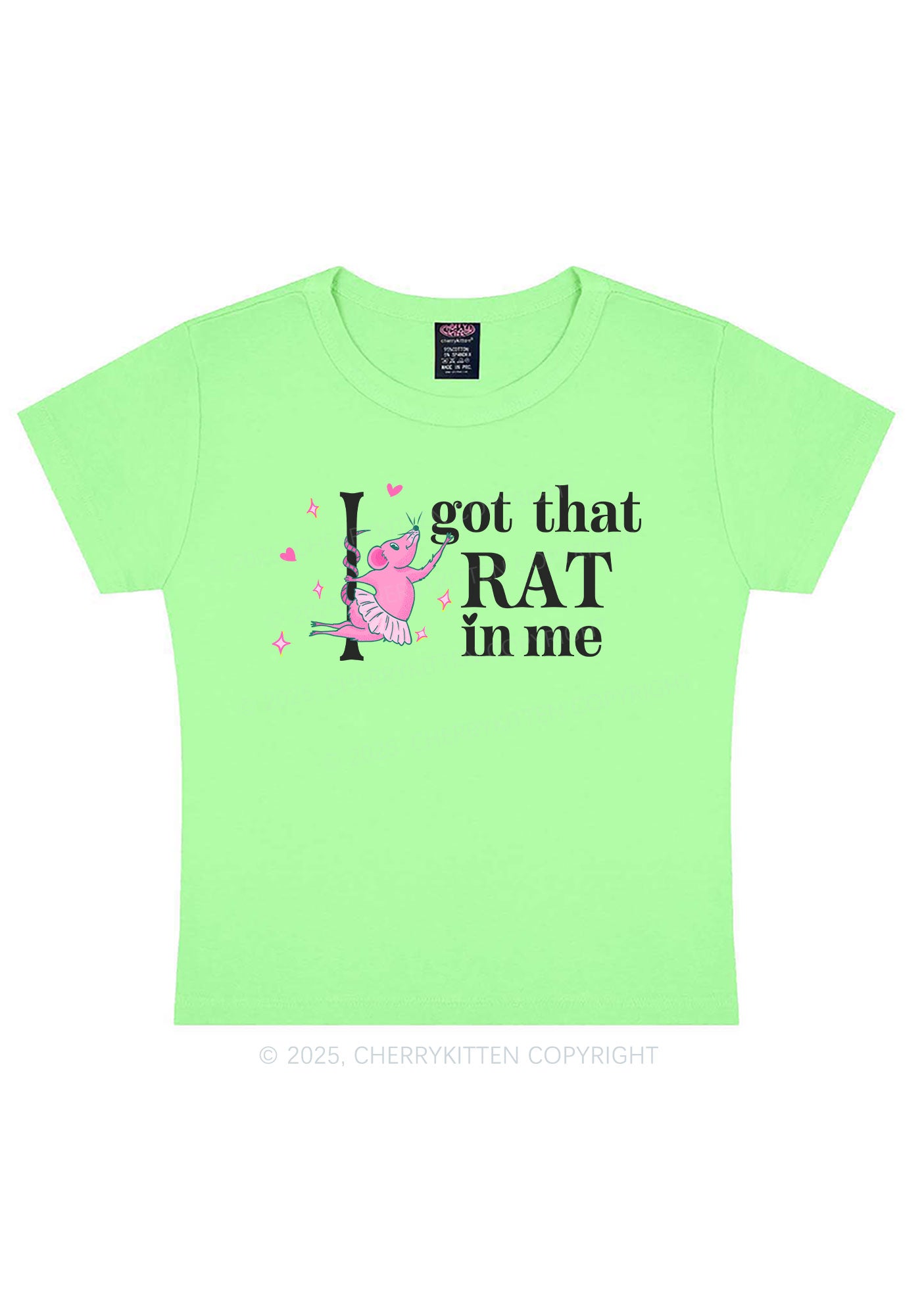 Got Rat In Me Y2K Baby Tee Cherrykitten