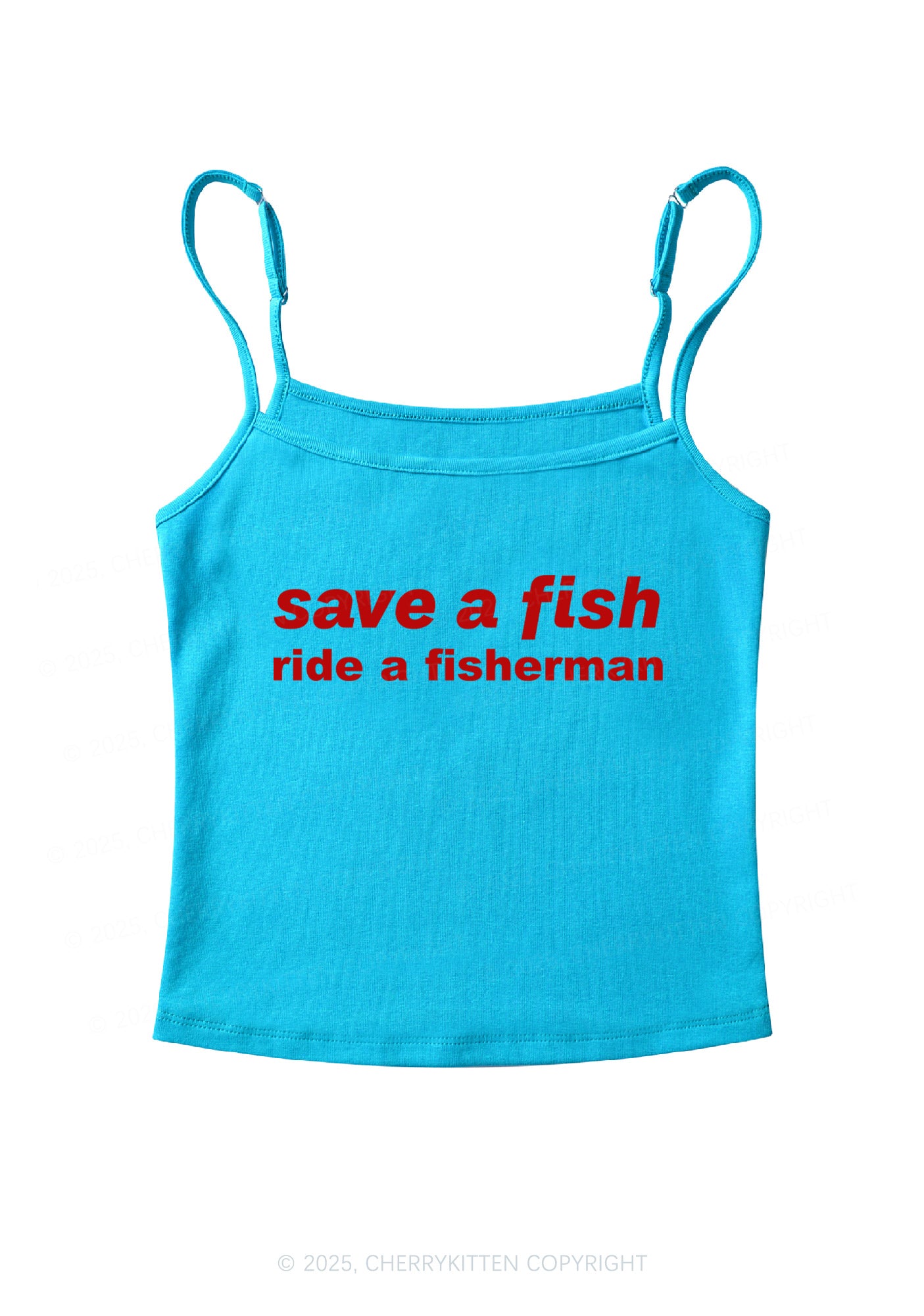 Save A Fish Y2K Spaghetti Strap Cami Cherrykitten