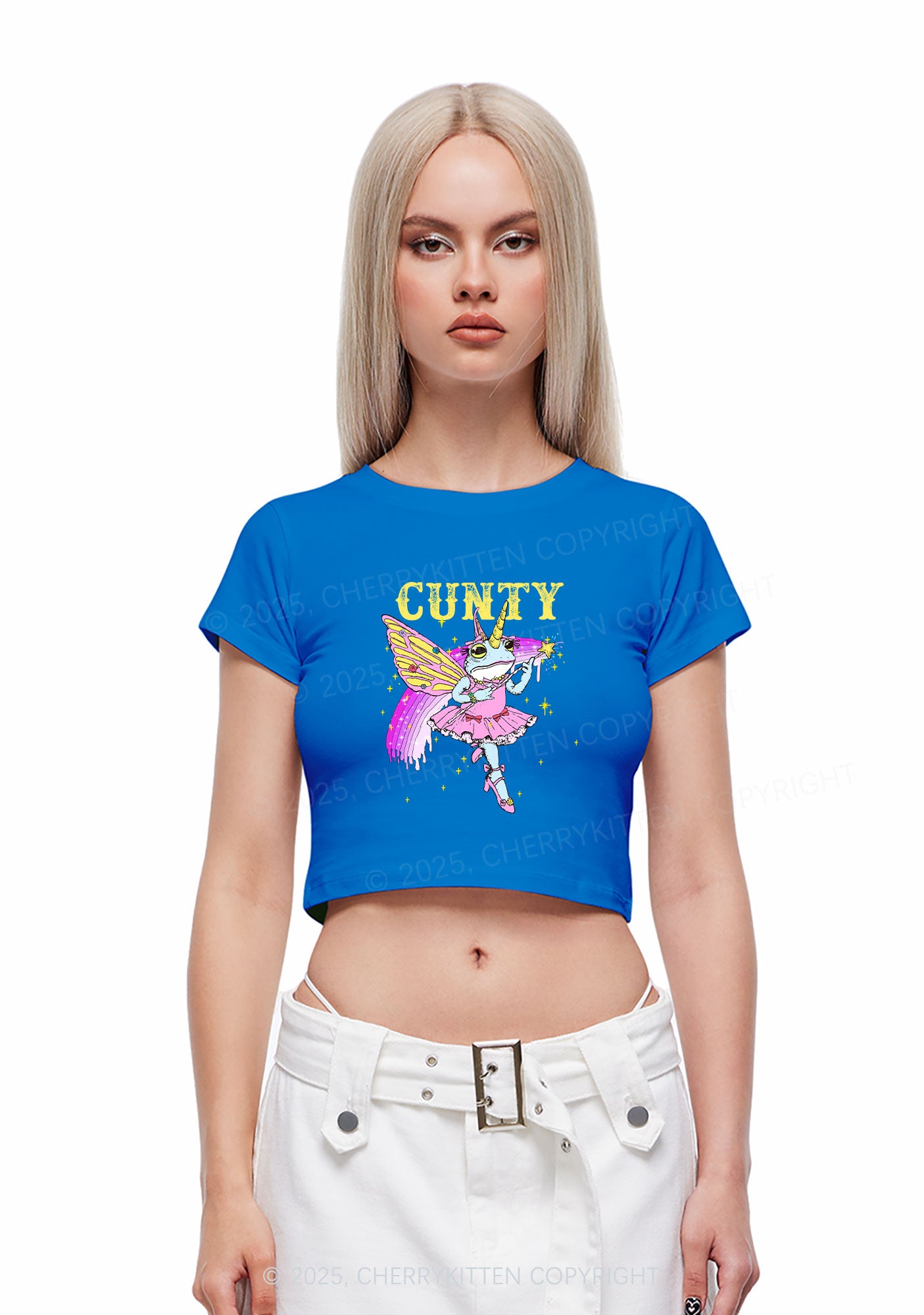Cxxty Fairy Frog Y2K Baby Tee Cherrykitten
