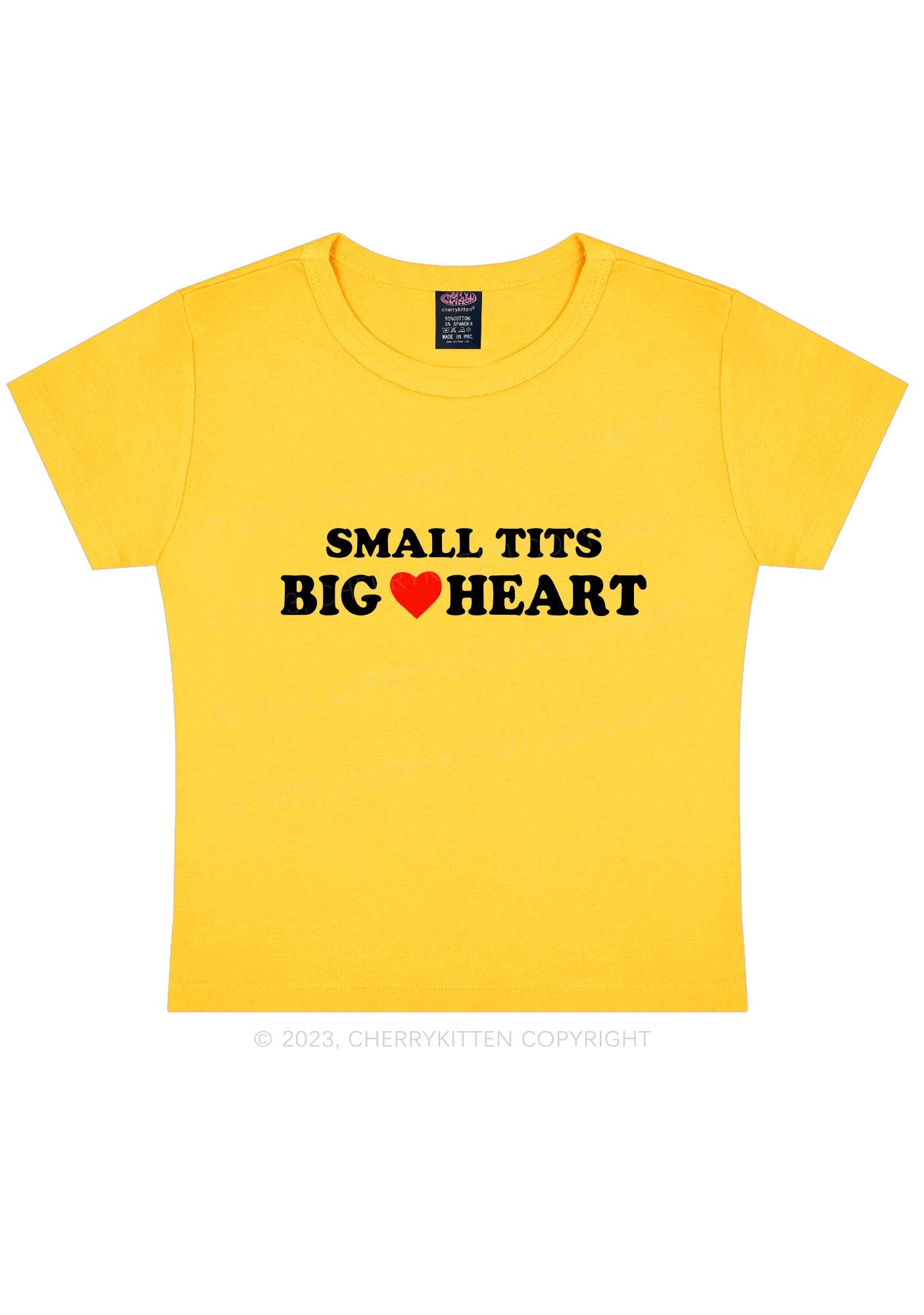 Small But Big Heart Y2K Baby Tee