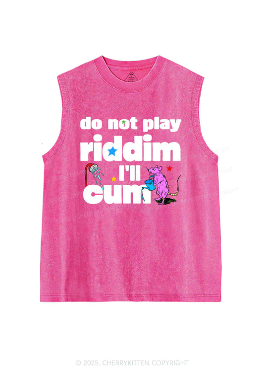Do Not Play Riddim Y2K Washed Muscle Tank Cherrykitten