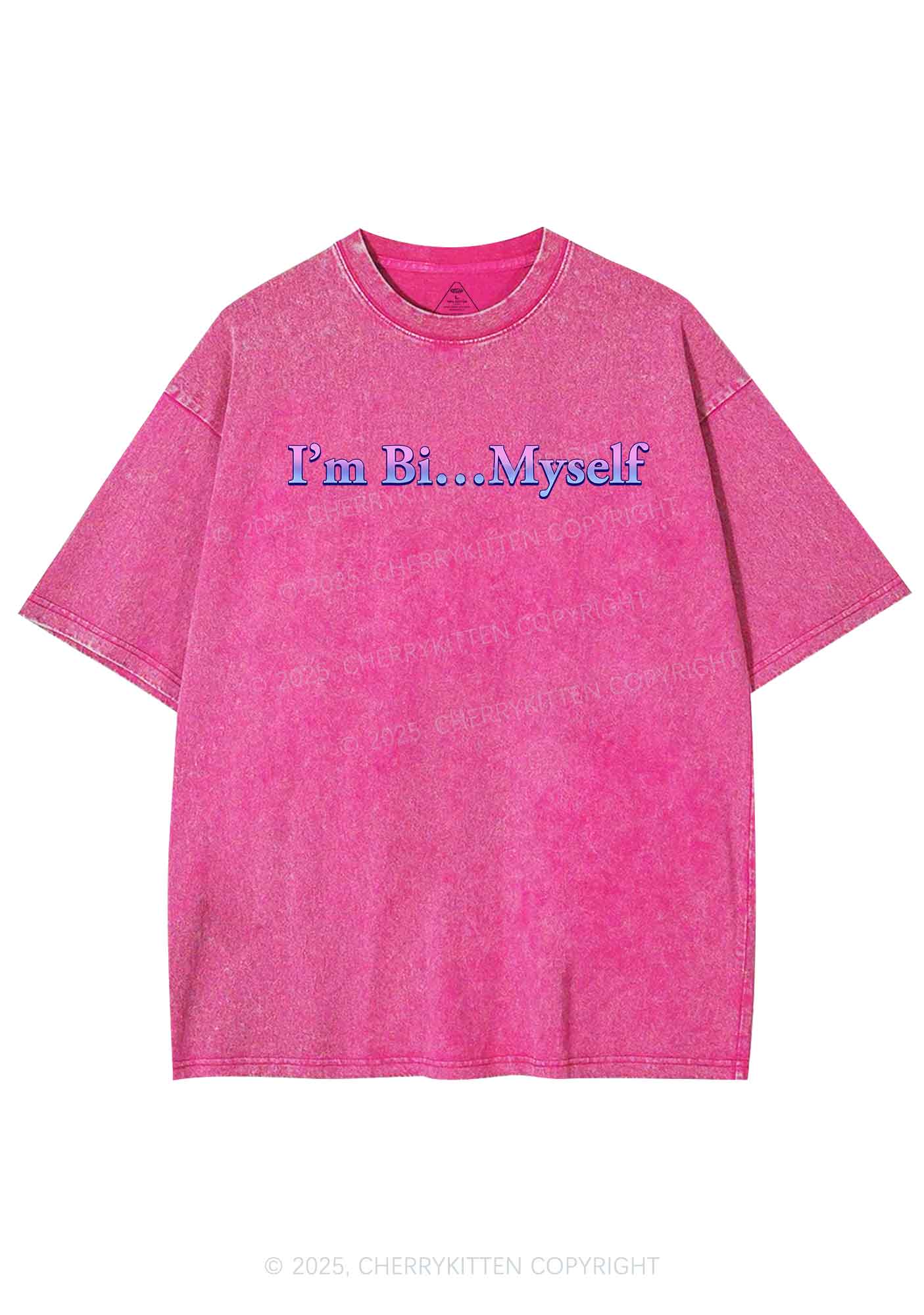 Im Bi Myself Pride Y2K Shirts Washed Tee Cherrykitten