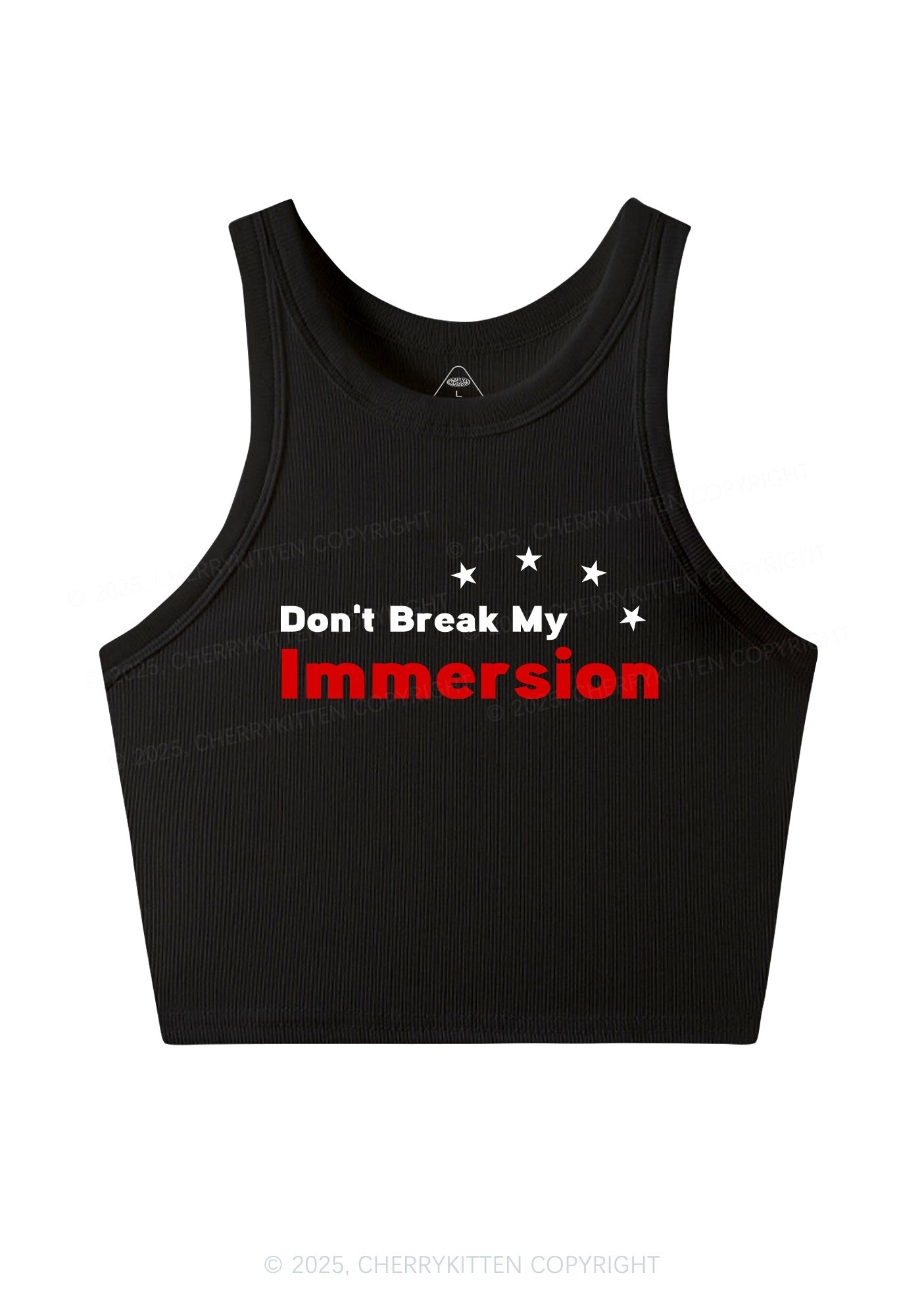 Dont Break My Immersion Y2K Crop Tank Top Cherrykitten