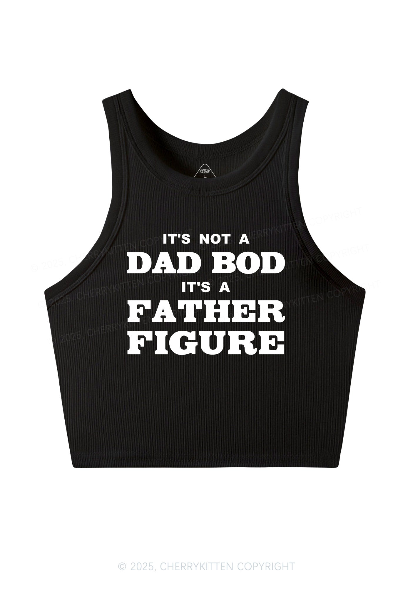 Dad Bod Father Figure Y2K Crop Tank Top Cherrykitten