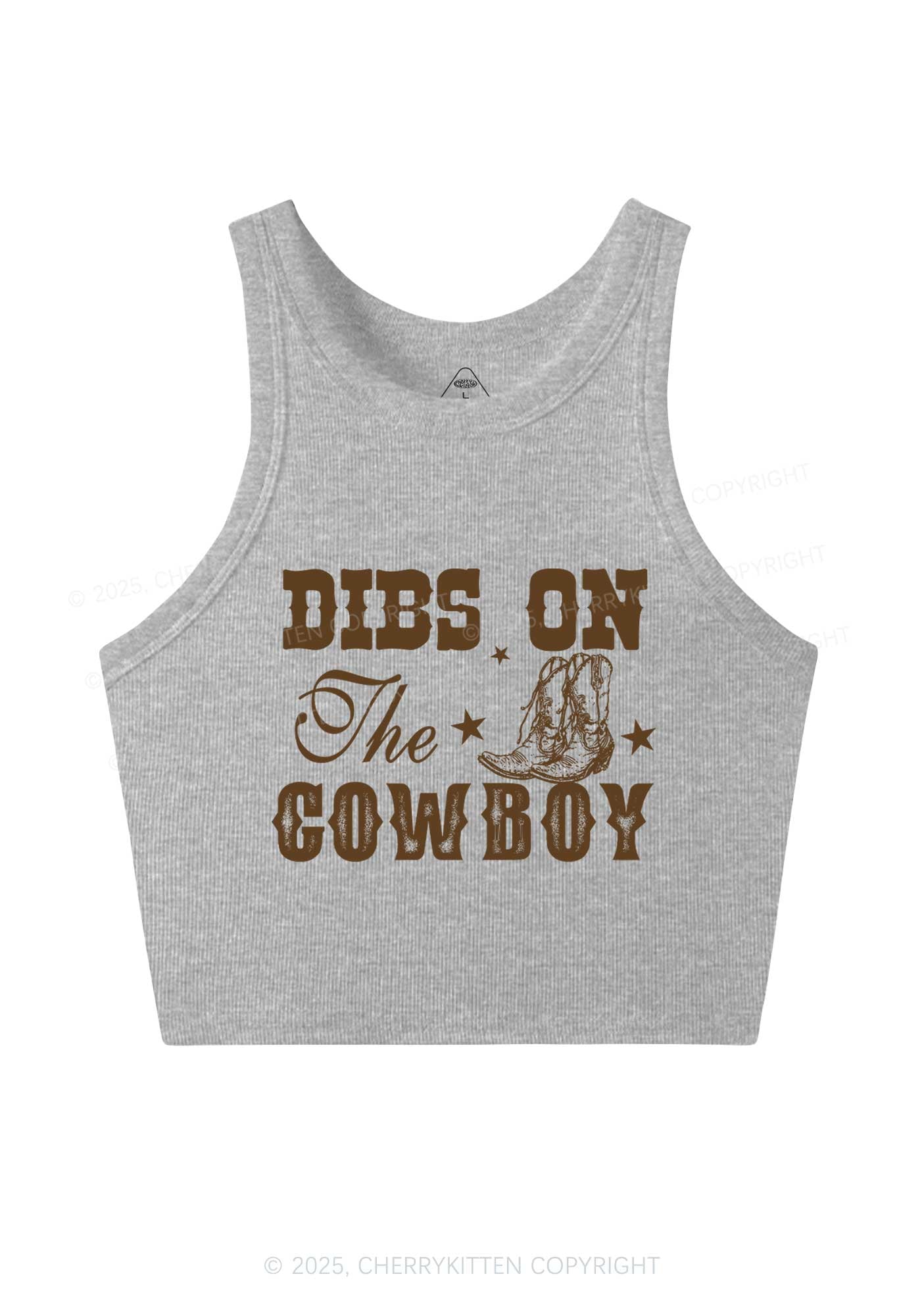 Dibs On The Cowboy Y2K Crop Tank Top Cherrykitten