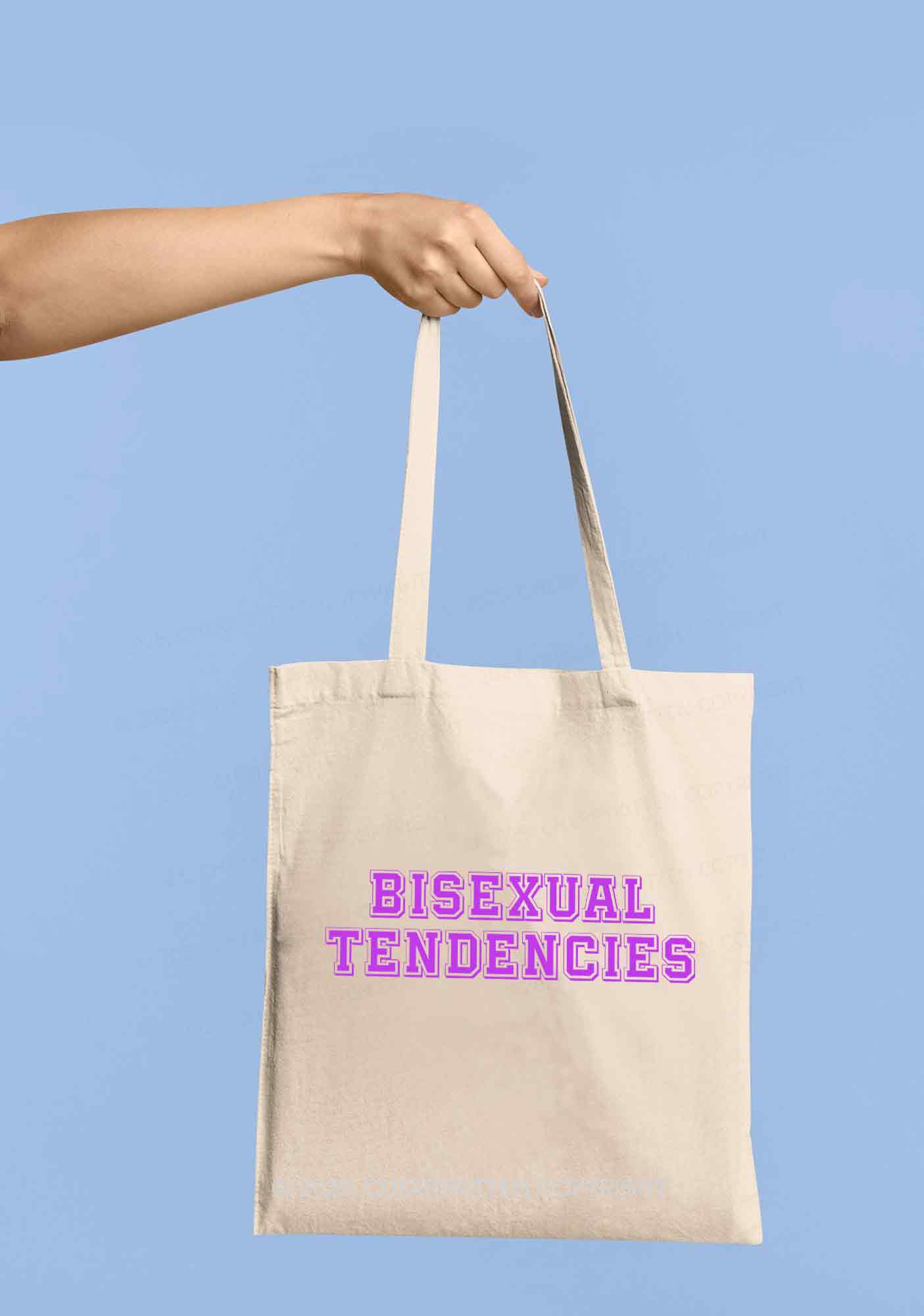 Bisexual Tendencies Pride Y2K Canvas Tote Bag Cherrykitten