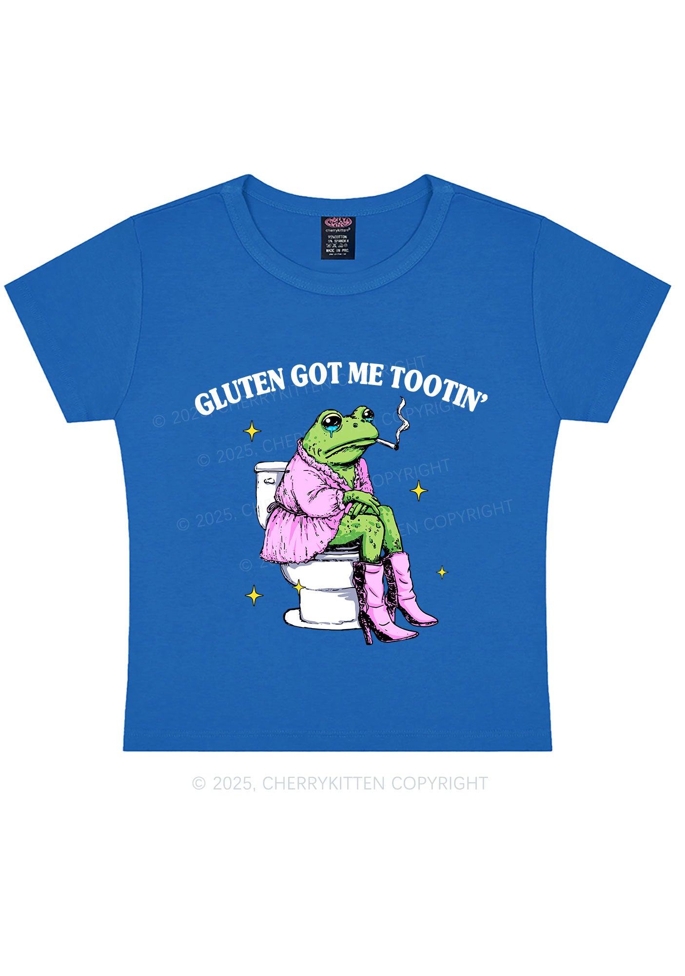 Gluten Got Me Tootin Y2K Baby Tee Cherrykitten