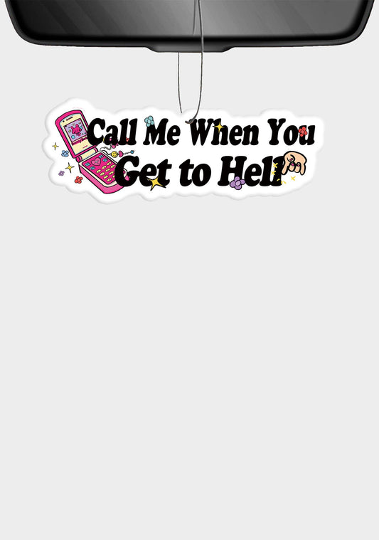 Call Me When You Get To Hell 1Pc Y2K Car Air Freshener Cherrykitten