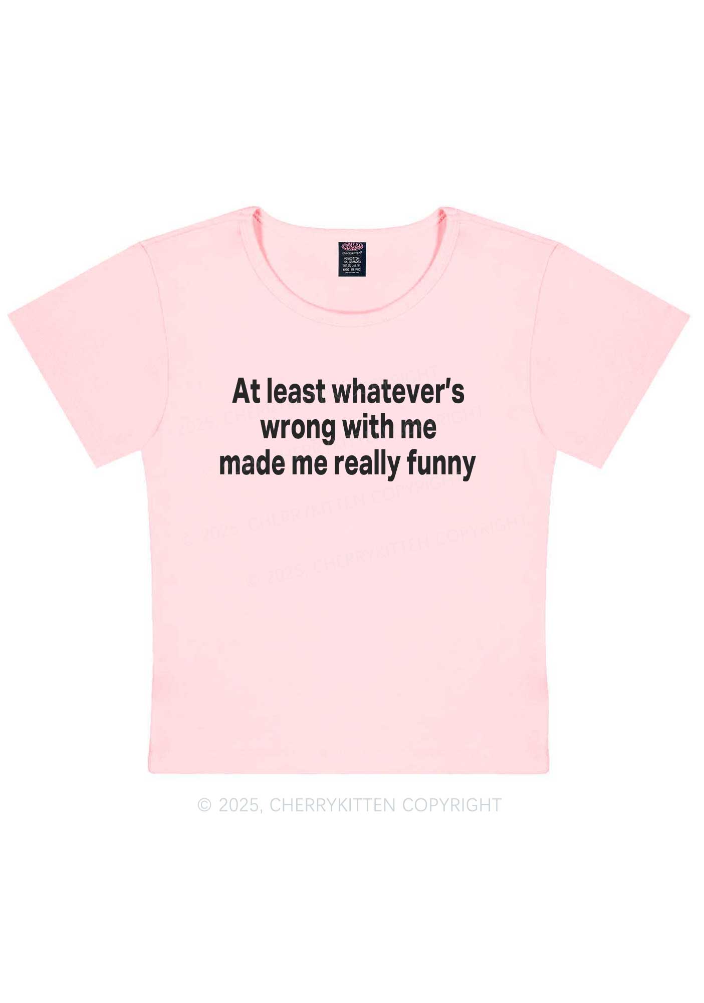 Made Me Really Funny Y2K Baby Tee Cherrykitten
