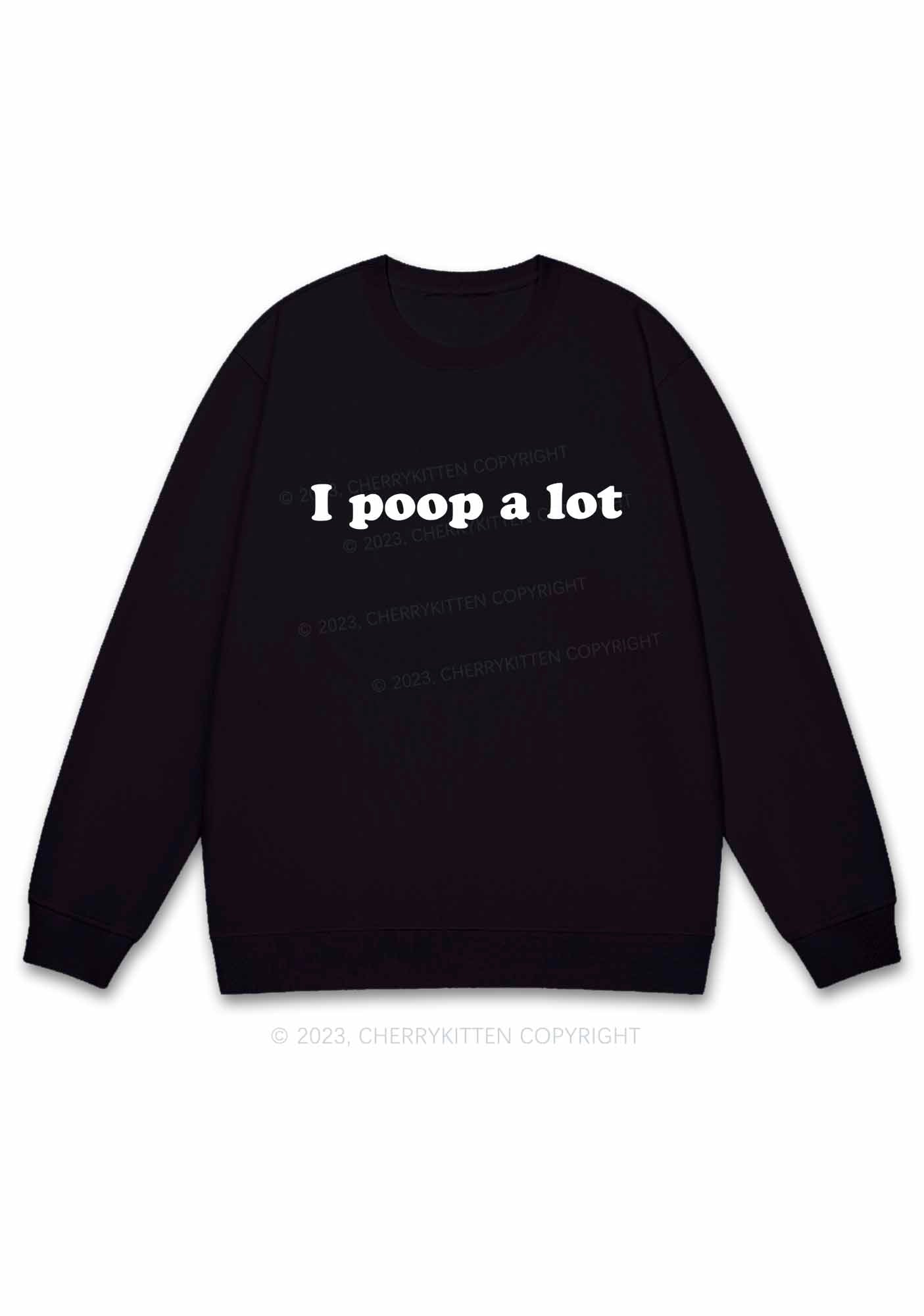 Poop A Lot Y2K Sweatshirt Cherrykitten