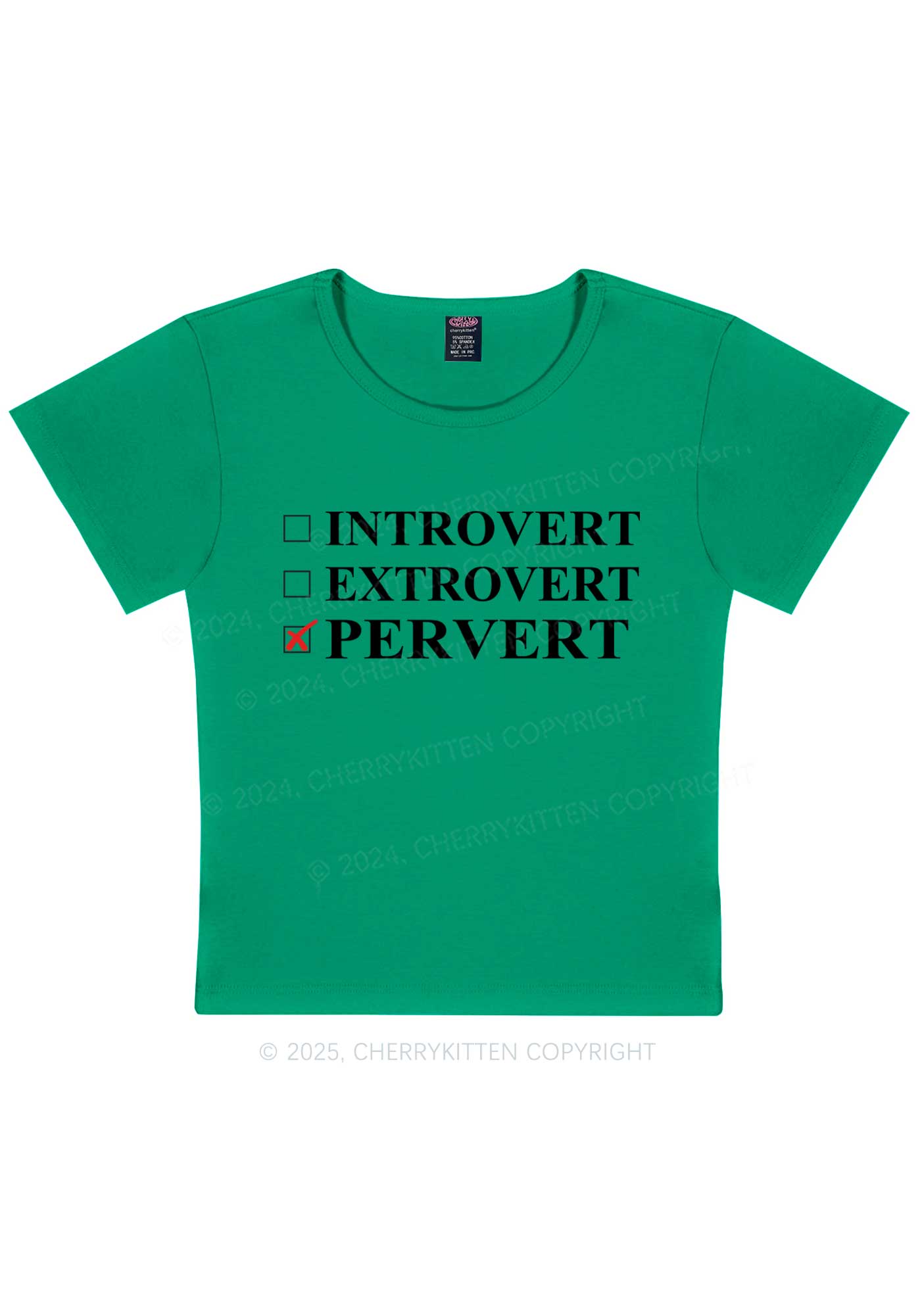 Be Pervert Y2K Baby Tee Cherrykitten