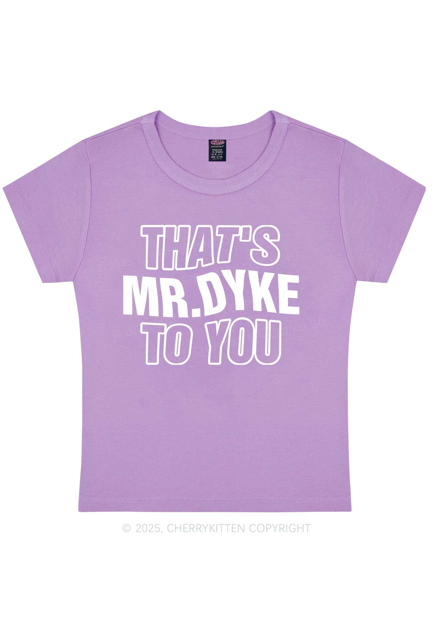 Thats Mr Dyke Pride Y2K Baby Tee Cherrykitten
