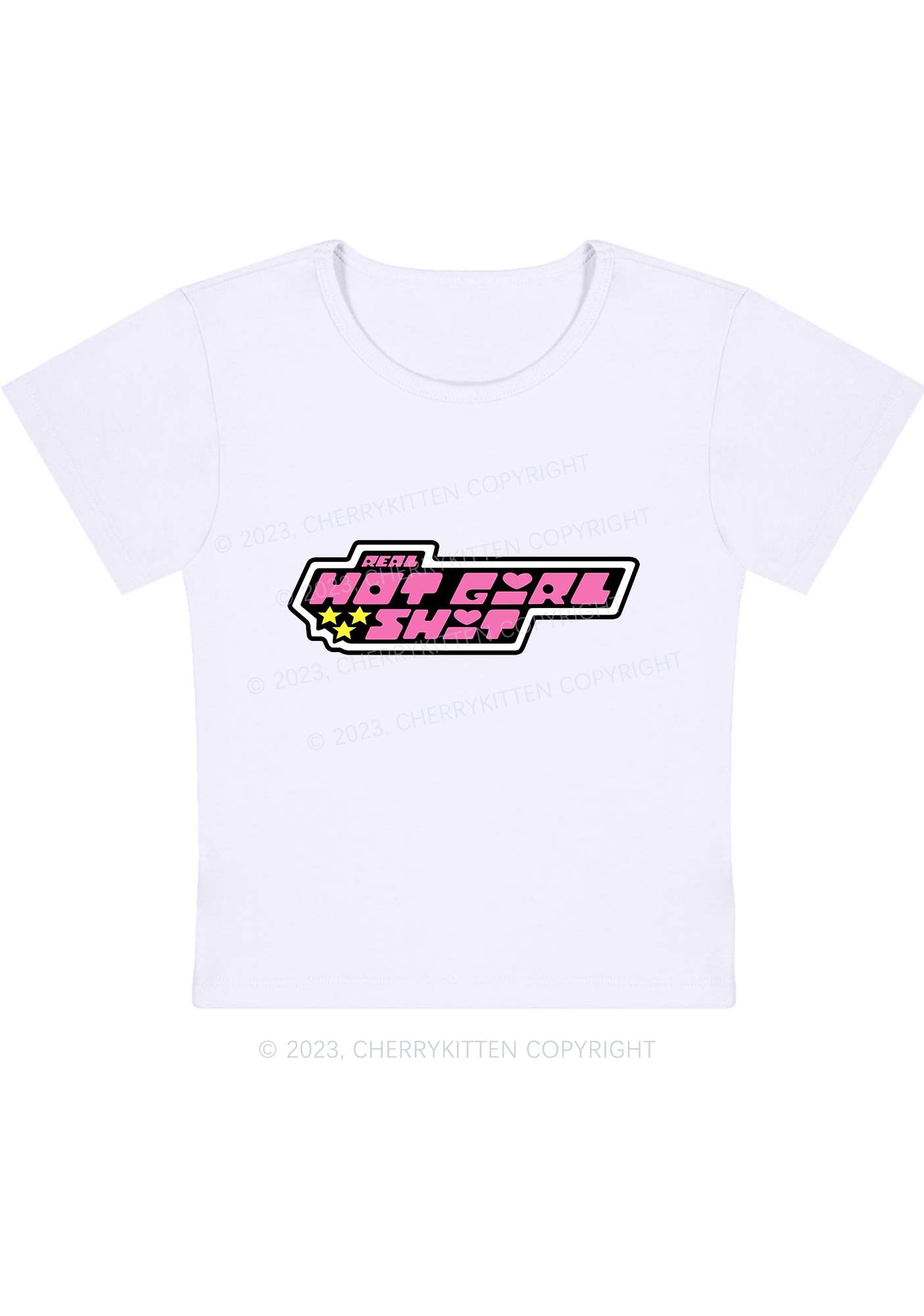 Hot Girl Pentagrams Y2K Baby Tee Cherrykitten