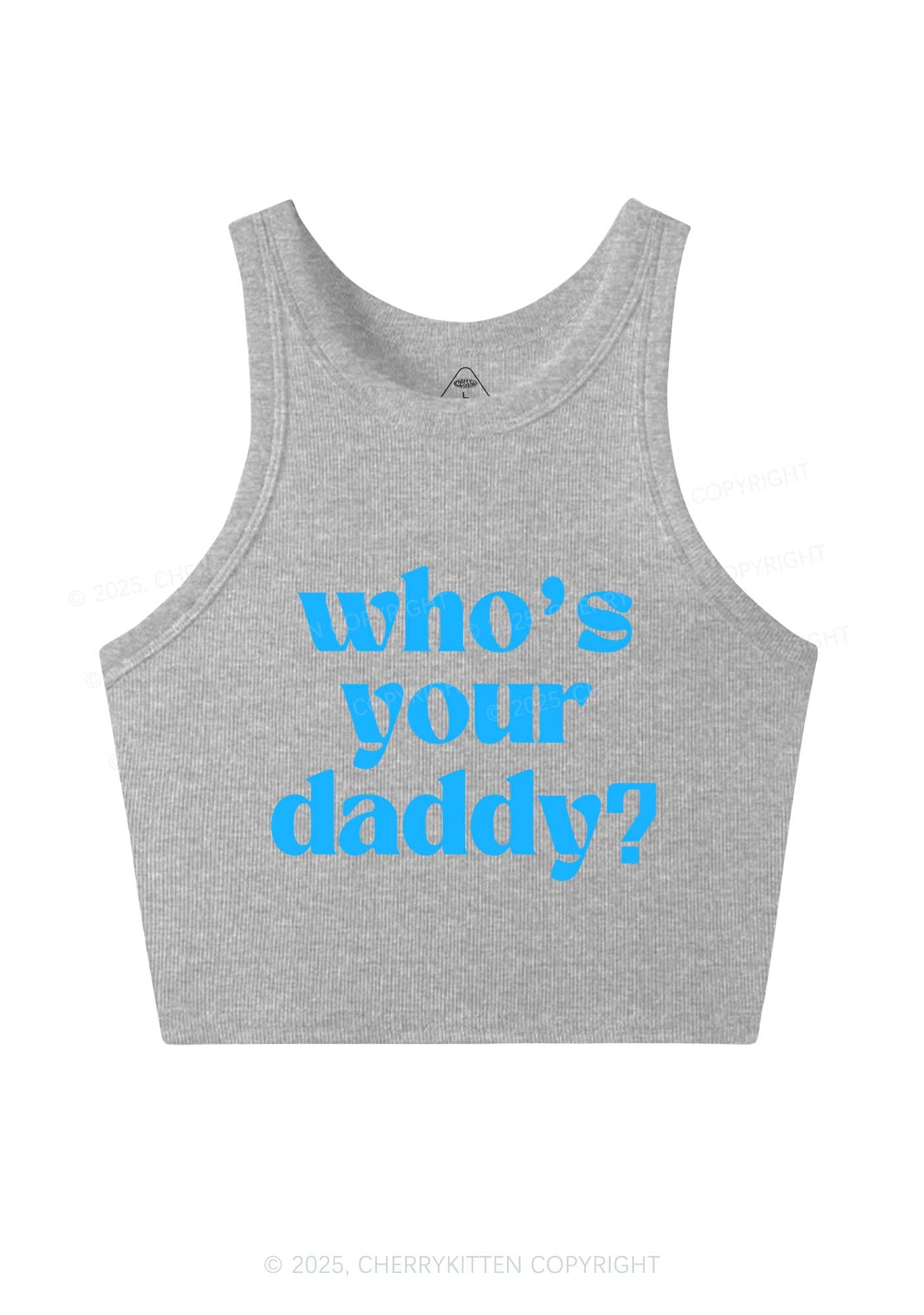 Whos Your Daddy Y2K Crop Tank Top Cherrykitten
