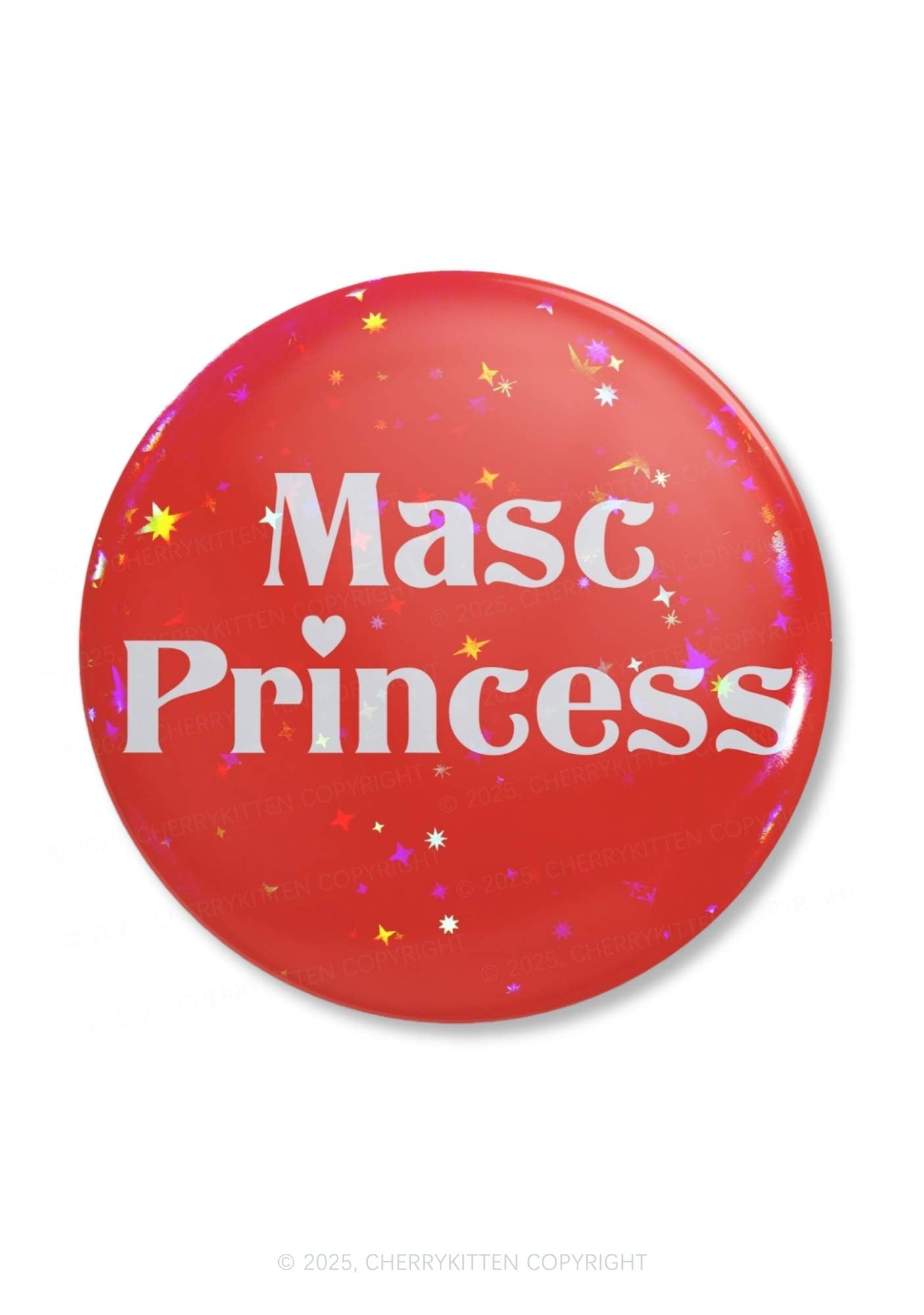 Masc Princess Pride 1Pc Y2K Pin Badge Cherrykitten