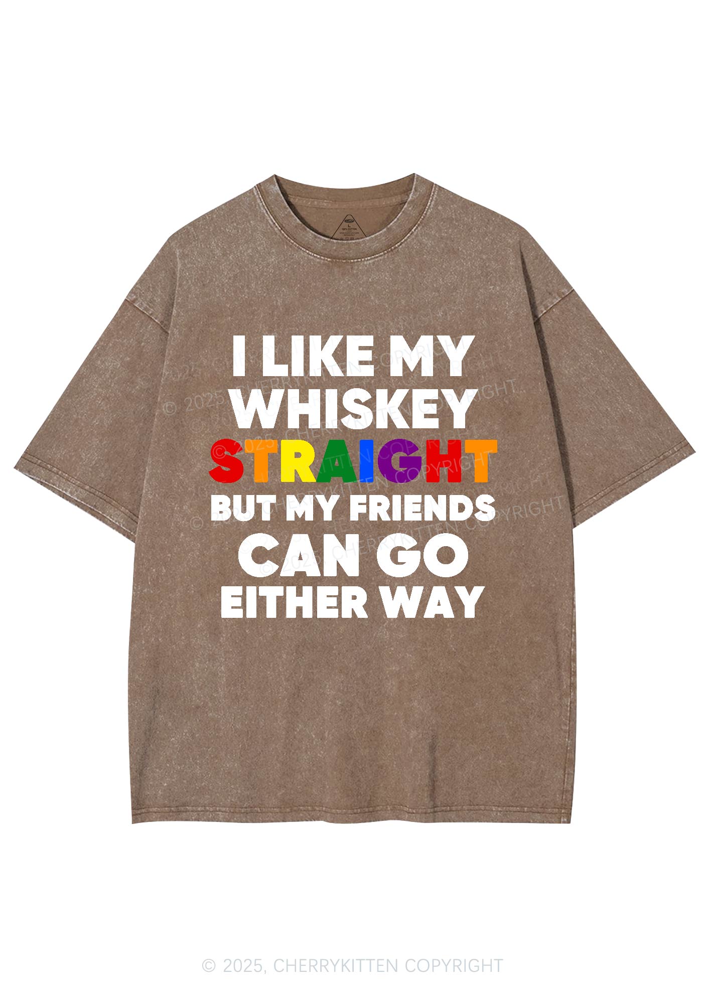 I Like Straight Pride Y2K Shirts Washed Tee Cherrykitten