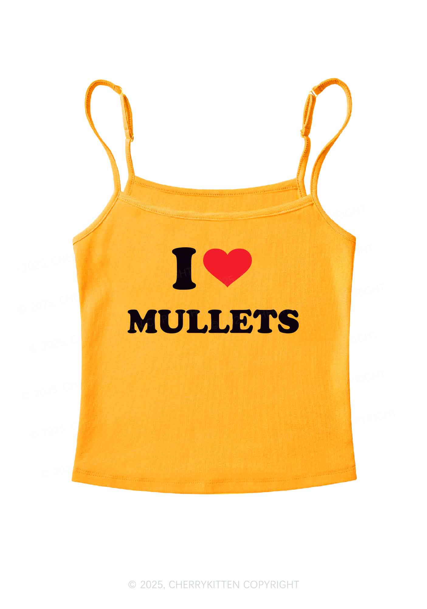 I Love Mullets Y2K Spaghetti Strap Cami Cherrykitten