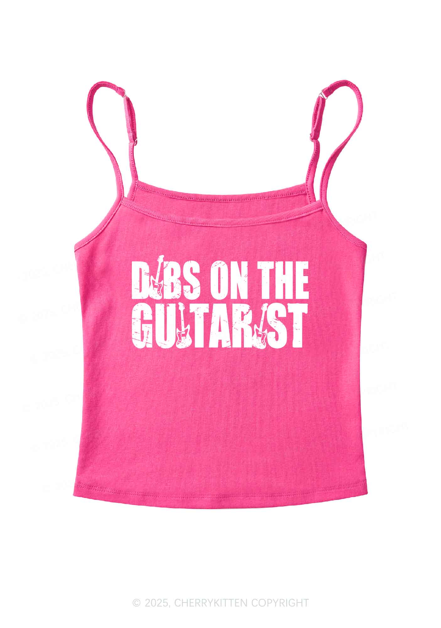 Dibs On The Guitarist Y2K Spaghetti Strap Cami Cherrykitten