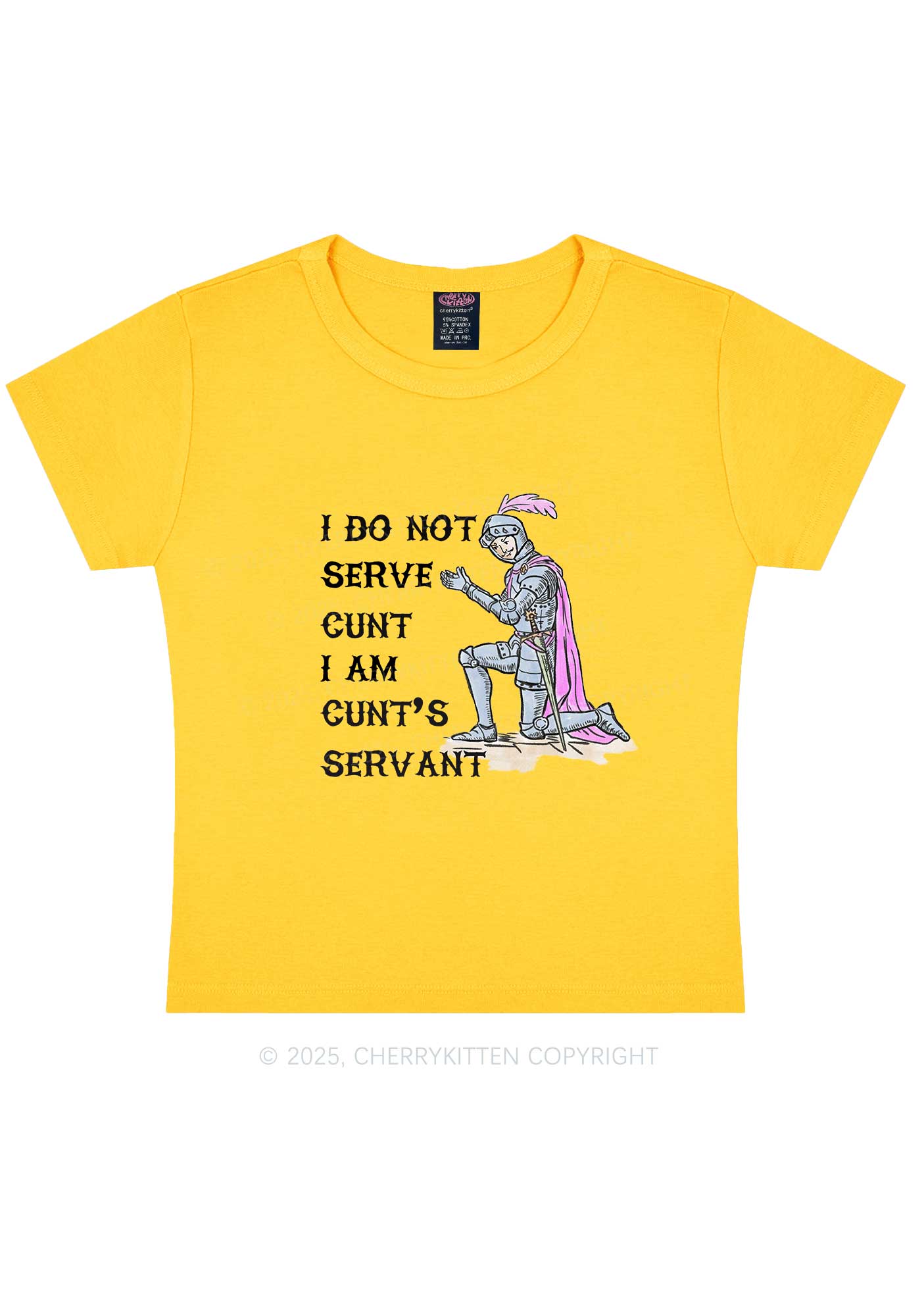 I Am Cxxt Servant Y2K Baby Tee Cherrykitten
