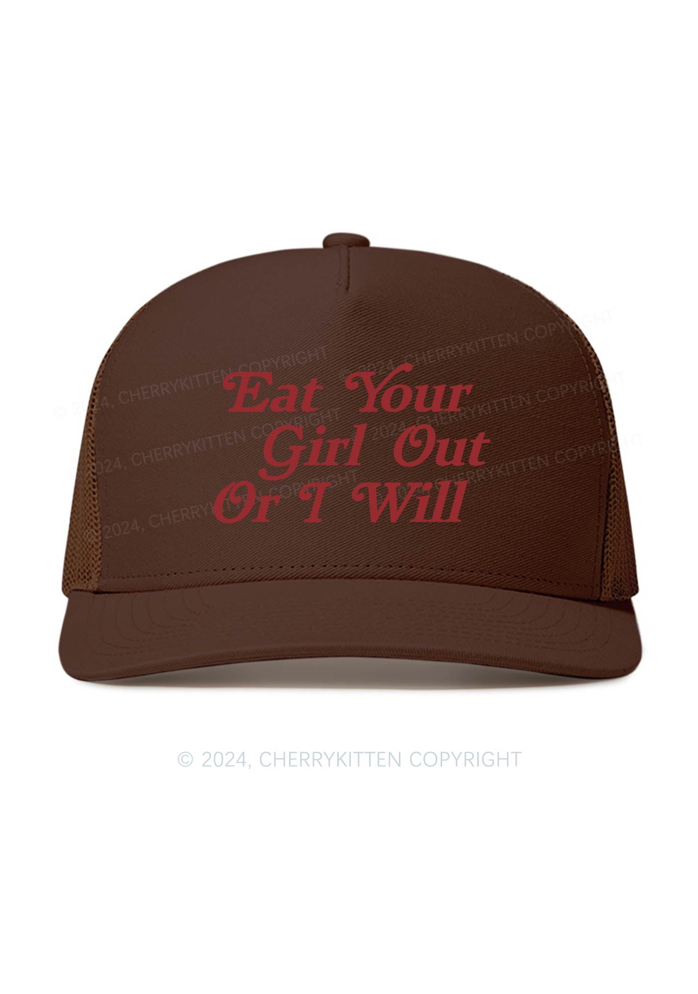 Eat Your Girl Out Y2K Trucker Mesh Hat Cherrykitten