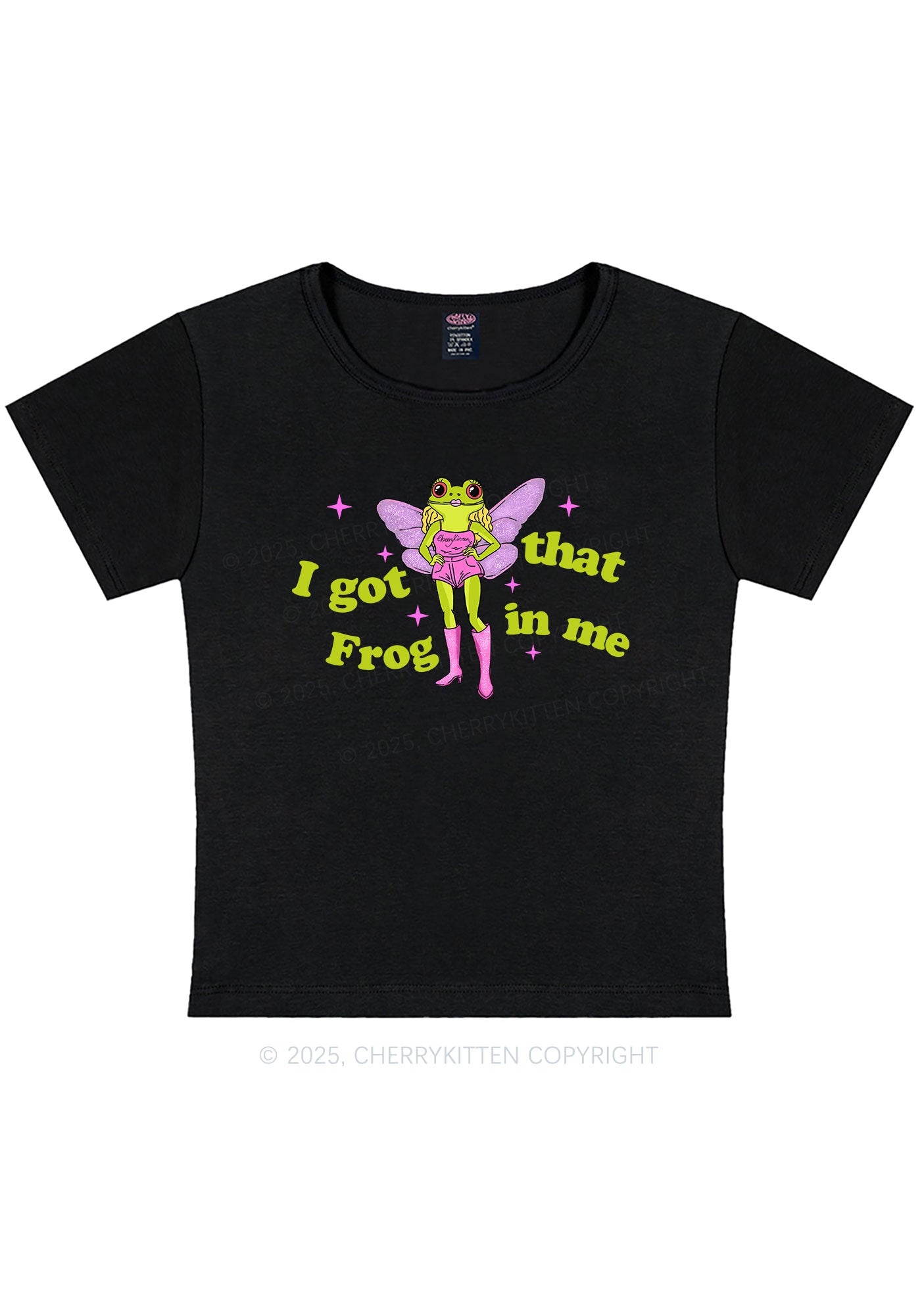 I Got That Frog Y2K Baby Tee Cherrykitten