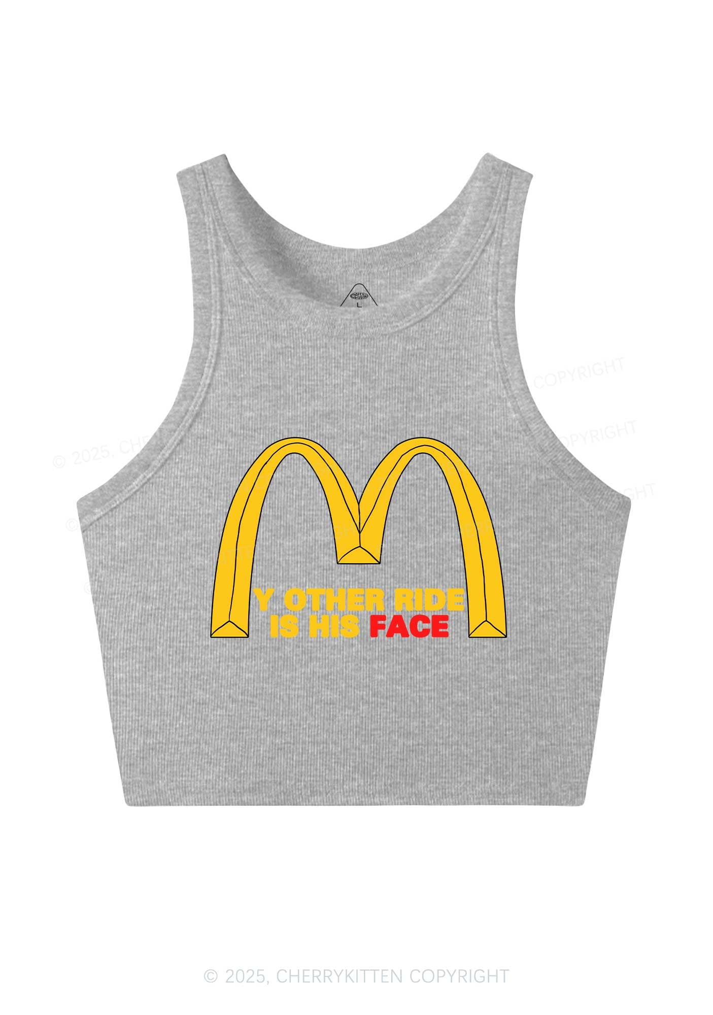Ride His Face Y2K Crop Tank Top Cherrykitten