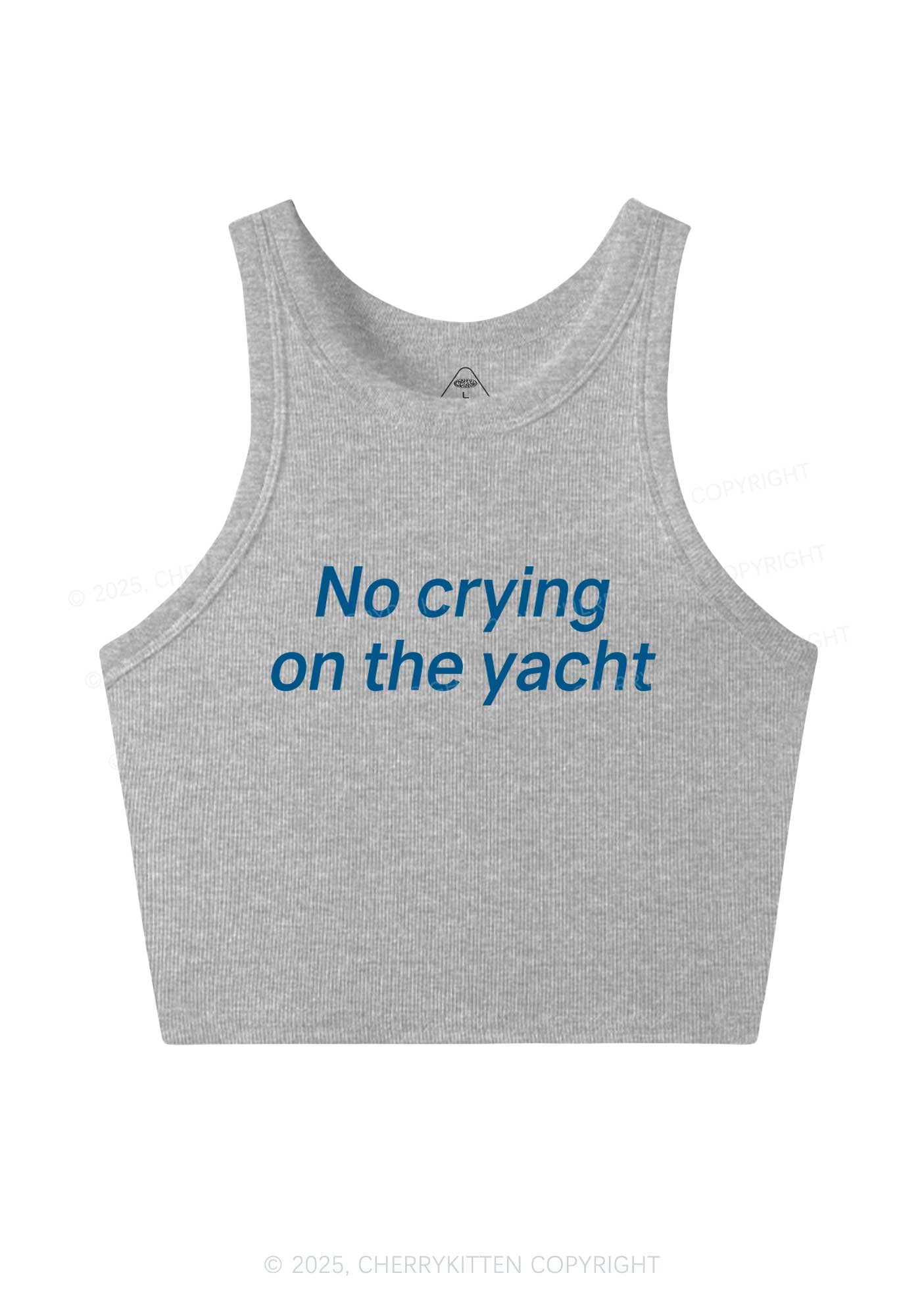 No Crying On Yacht Y2K Crop Tank Top Cherrykitten